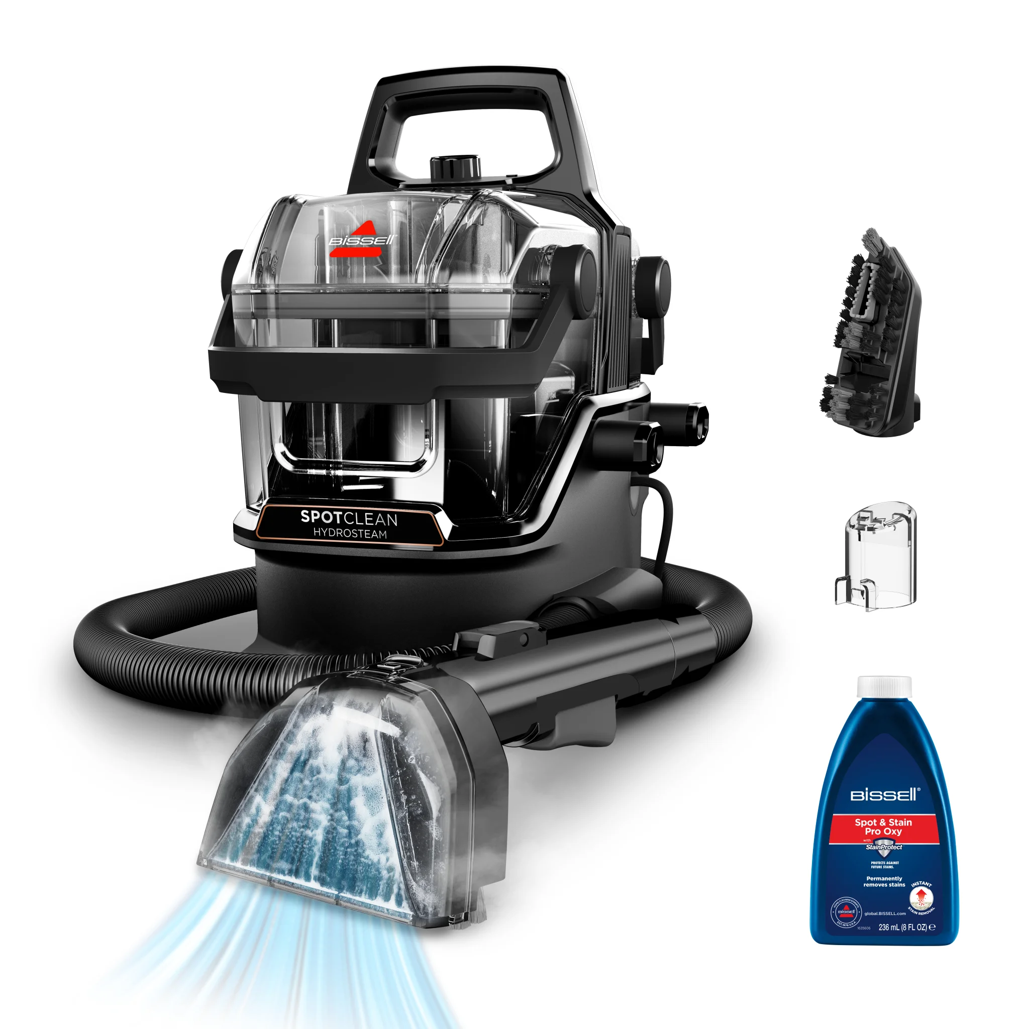 Bissell SpotClean Hydrosteam Select Zylinder-Dampfreiniger 1,9 l 1000 W Schwarz