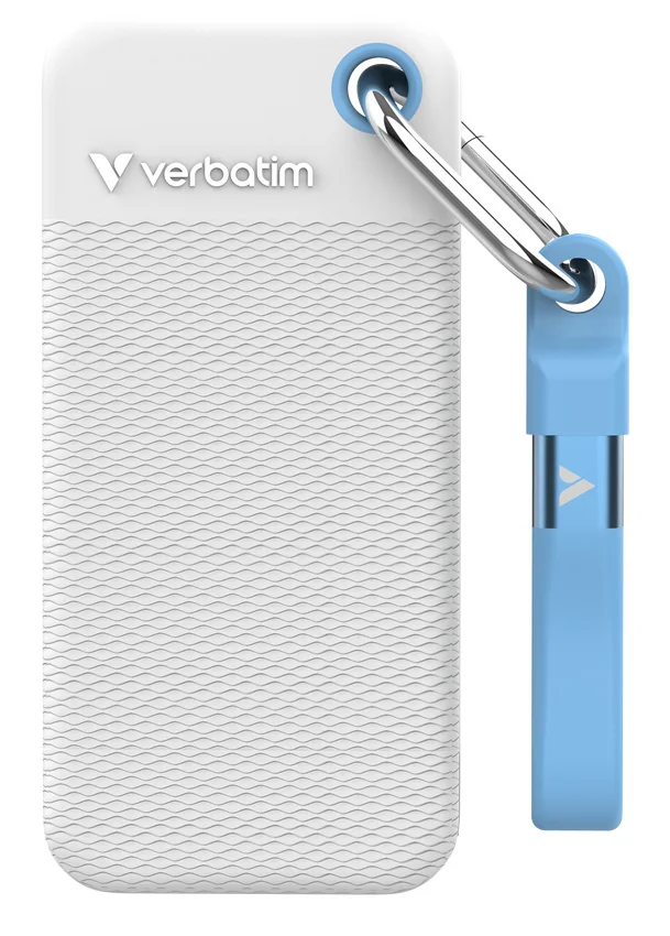 Verbatim Pocket SSD 1 TB USB Typ-C 3.2 Gen 2 (3.1 Gen 2) Blau, Weiß
