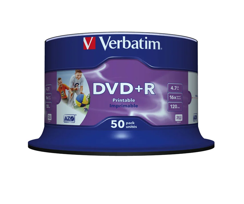 Verbatim DVD+R Wide Inkjet Printable No ID Brand 4,7 GB 50 Stück(e)