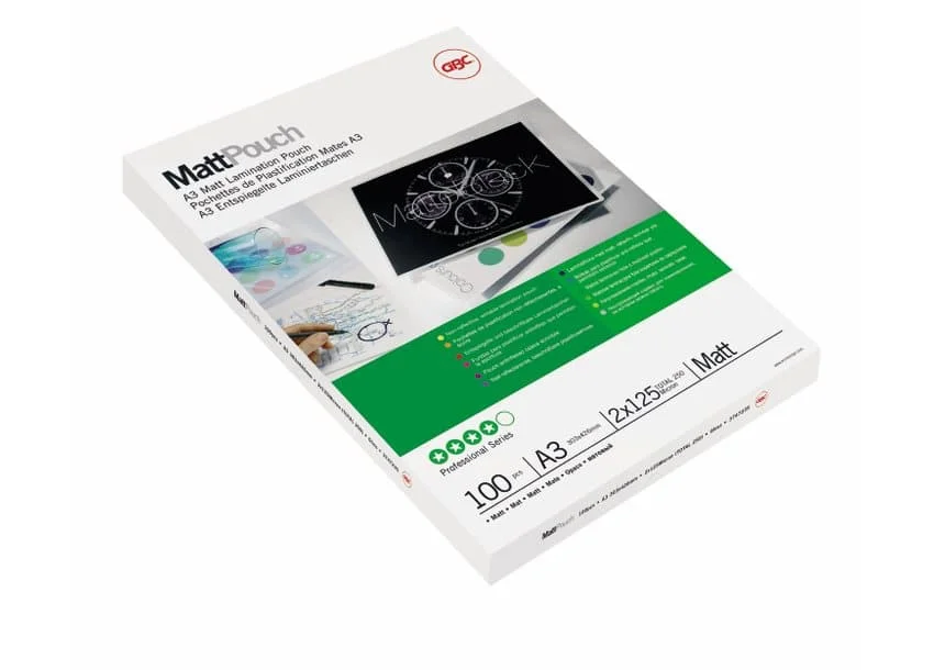 GBC Matte Laminiertaschen A3, 2x125 Micron (100)