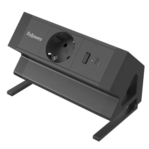 Fellowes 100137172 Verlängerungskabel 2 m 1 AC-Ausgänge Drinnen Schwarz