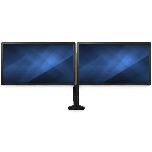 StarTech.com Dual-Monitor Halterung - unterstützt Monitore 13" bis 27" (8kg) - Verstellbar - Tischklemme oder Tischlochmontage für VESA Monitore - Schwarz