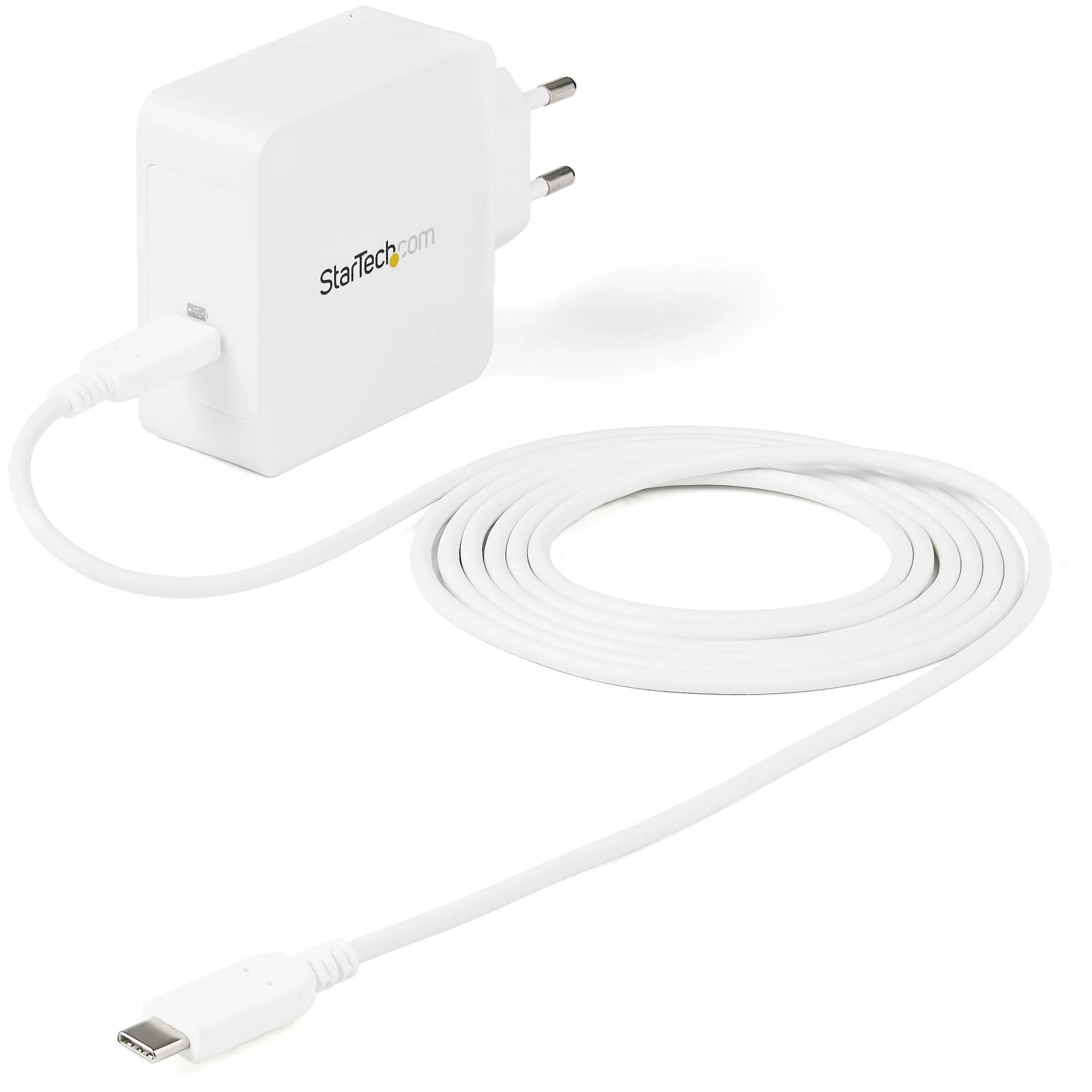 StarTech.com USB-C Ladegerät - USB-C Laptop Ladegerät 60W PD - 2m Kabel - Universeller kompakter Typ-C Stromadapter - Dell XPS/Lenovo X1 Carbon/HP EliteBook/MacBook - USB IF/CE zertifiziert