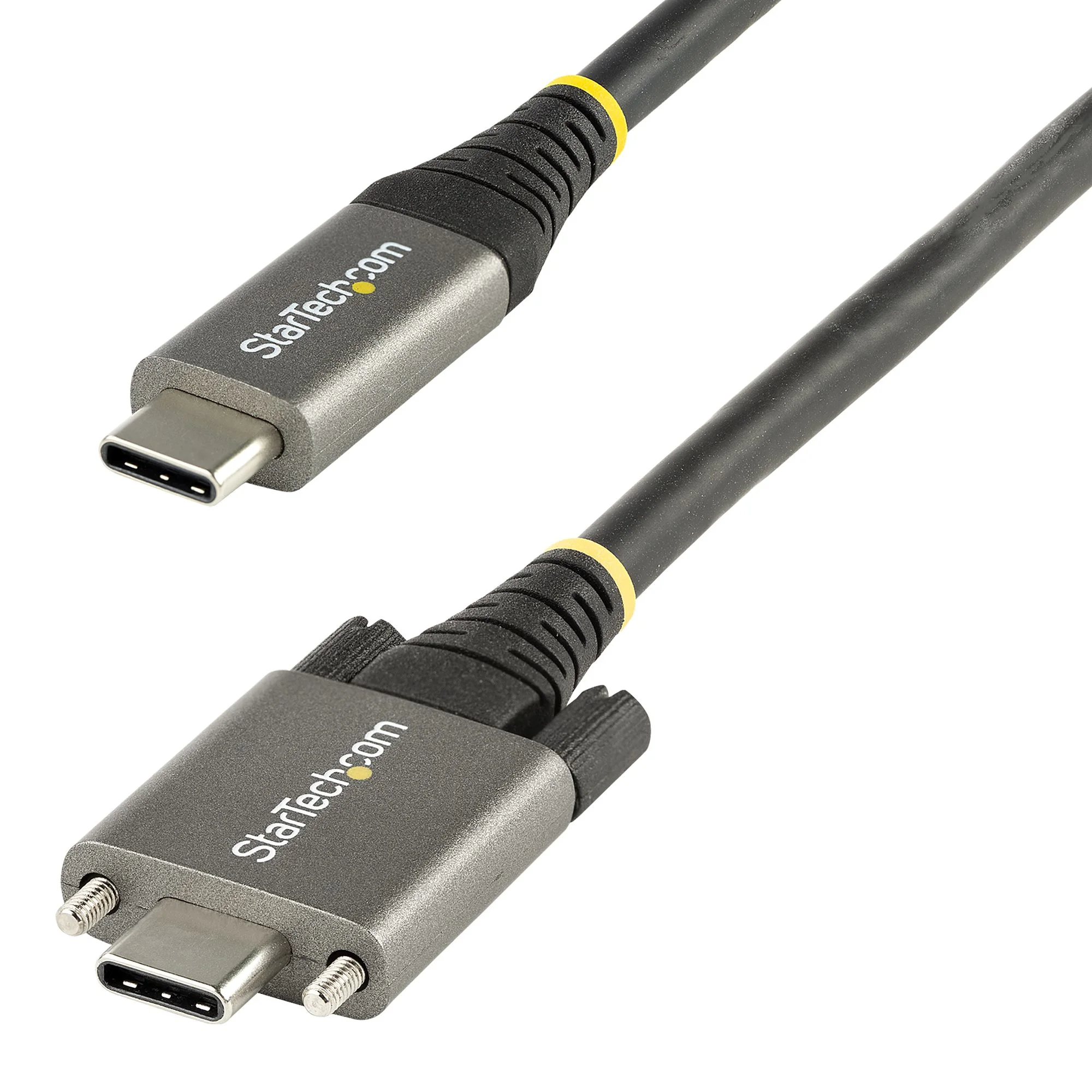 StarTech.com 1m USB-C Kabel, Seitenschraubenverriegelung, USB 10Gbps, 100W (5A) Power Delivery, 8K 60Hz / 4K 144Hz DP-Alt-Modus, USB-IF-zertifiziert - Thunderbolt-Kompatibel