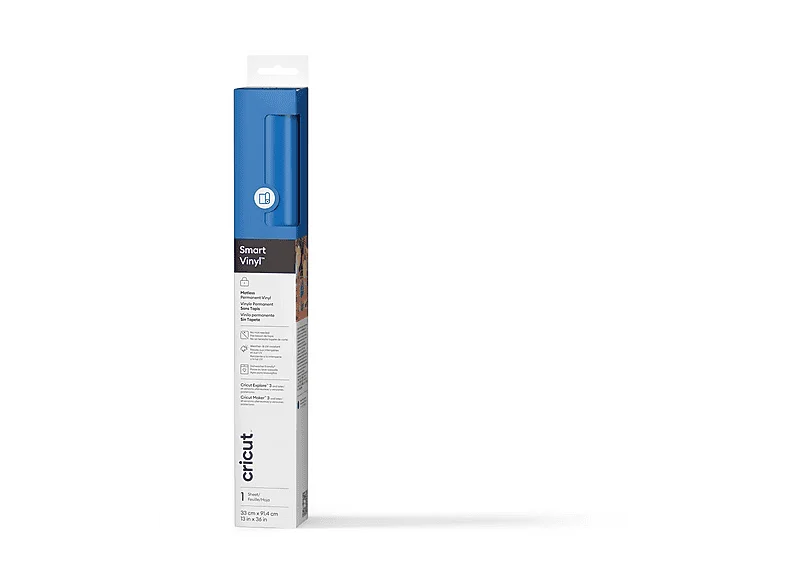 CRICUT Smart Vinyl, ohne Schneidematte (91.4 cm), Ozeanblau, Wärmetransferfolie