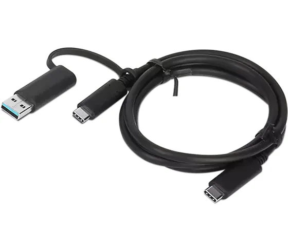 Lenovo 4X90U90618 USB Kabel USB 3.2 Gen 1 (3.1 Gen 1) 1 m USB A/USB C USB C Schwarz