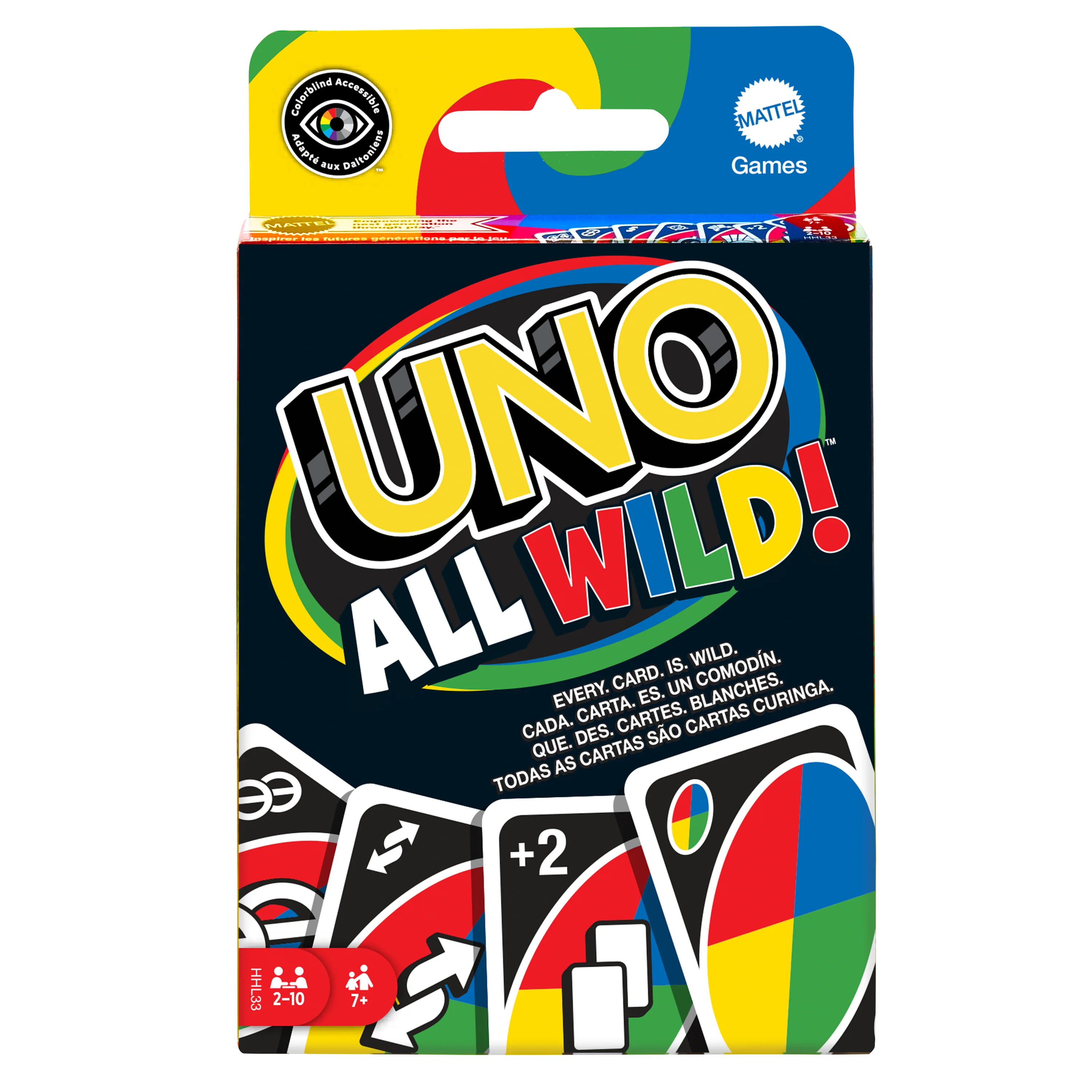 Mattel Games UNO All Wild, Kartenspiel, Familienspiel