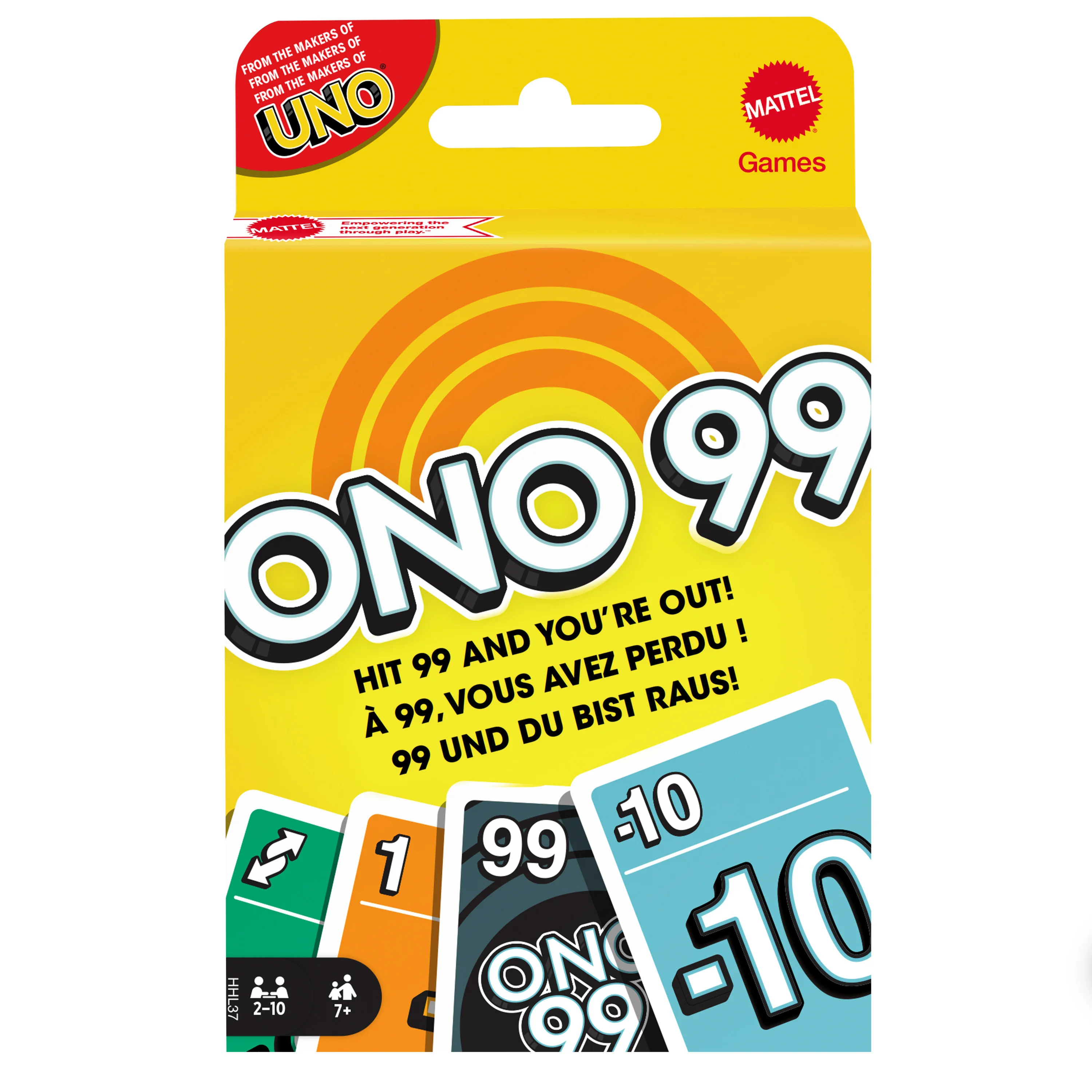 Mattel Games O'NO 99 Kartenspiel, Familienspiel