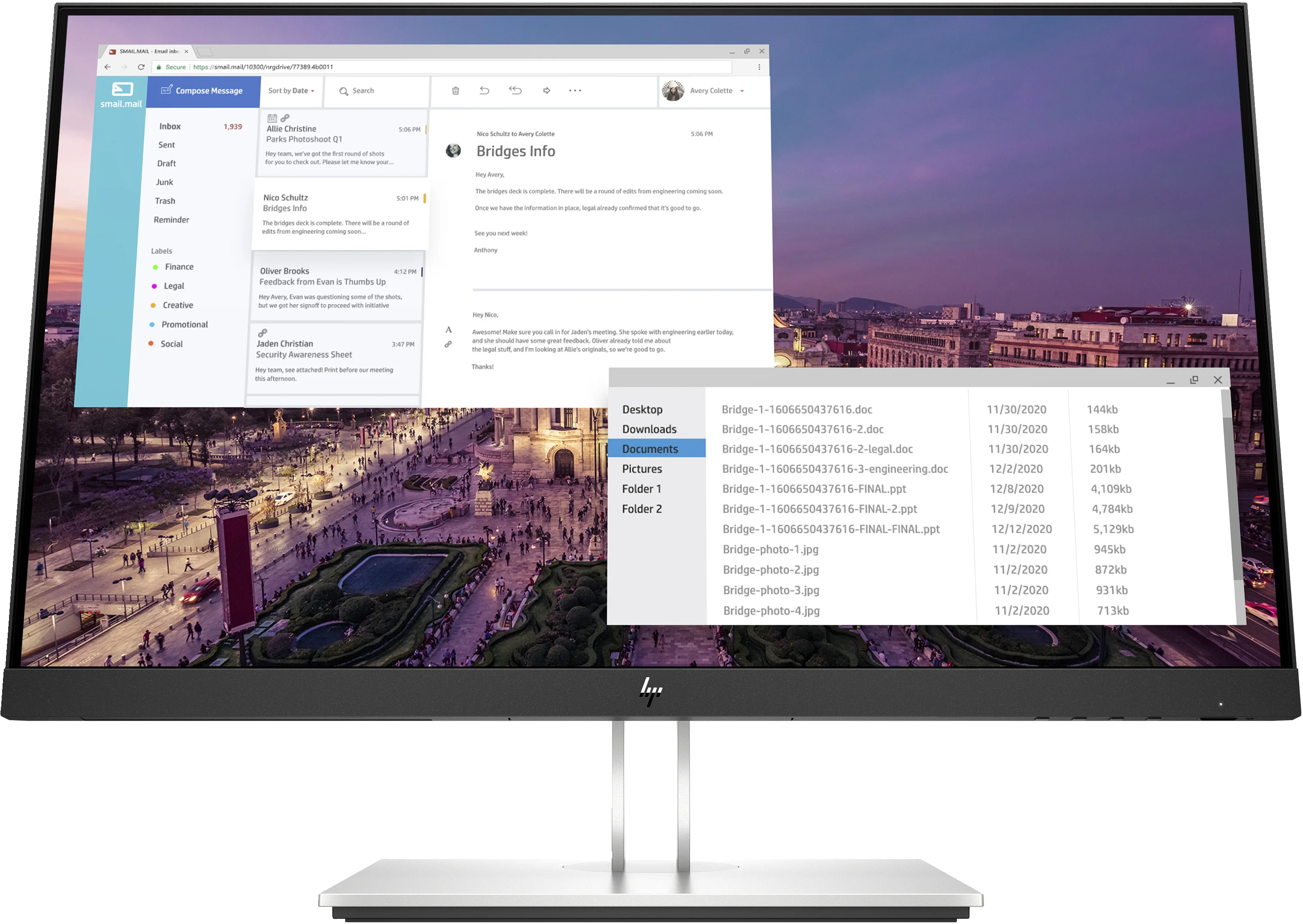 HP E-Series E23 G4 FHD Monitor Computerbildschirm 58,4 cm (23") 1920 x 1080 Pixel Full HD LCD Schwarz, Silber