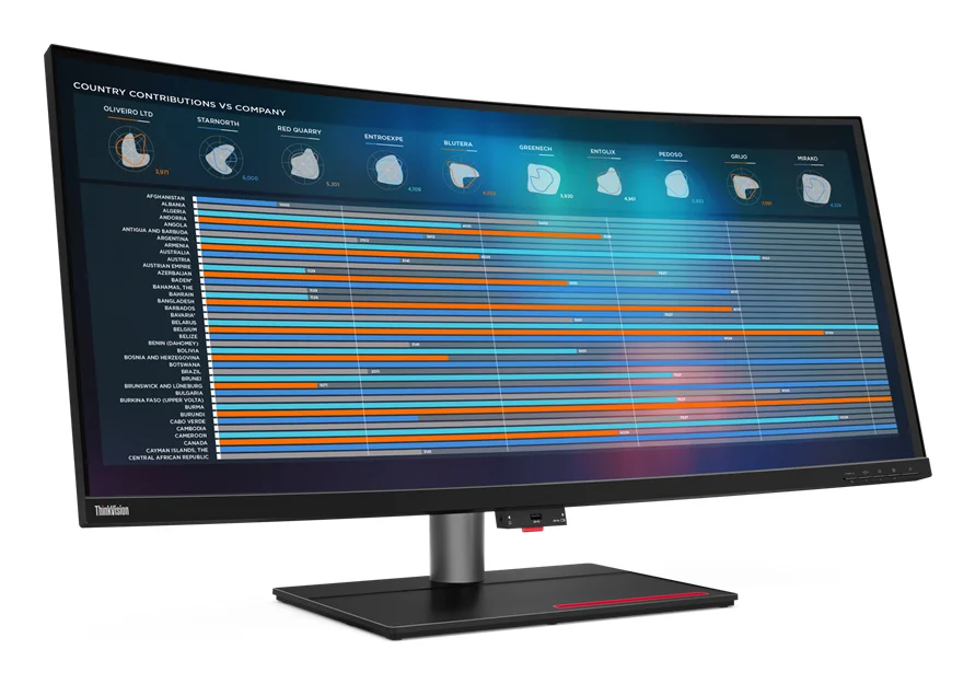 Lenovo ThinkVision P40w-20 Computerbildschirm 100,8 cm (39.7") 5120 x 2160 Pixel 5K Ultra HD LED Schwarz