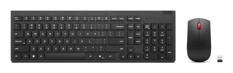 Lenovo 4X31R64457 Tastatur Maus enthalten Büro RF Wireless Belgisch, Englisch Schwarz