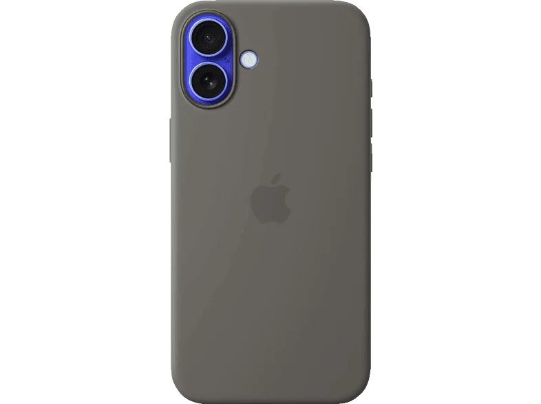 APPLE Silikon Case mit MagSafe, Backcover, Apple, iPhone 16 Plus , Steingrau