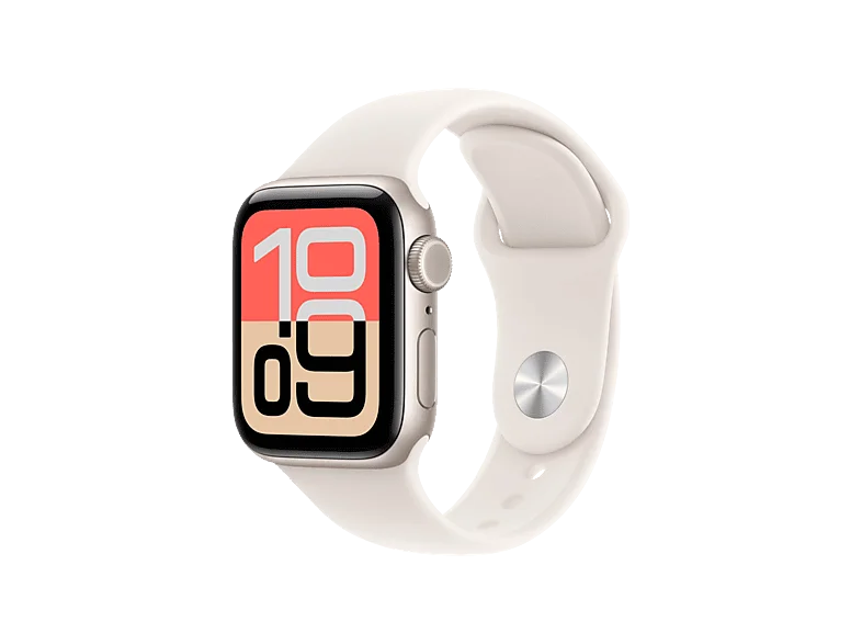 APPLE Watch SE 3 Cellular 40, 2025 Smartwatch Aluminium Fluorelastomer, 130-180 mm, Polarstern