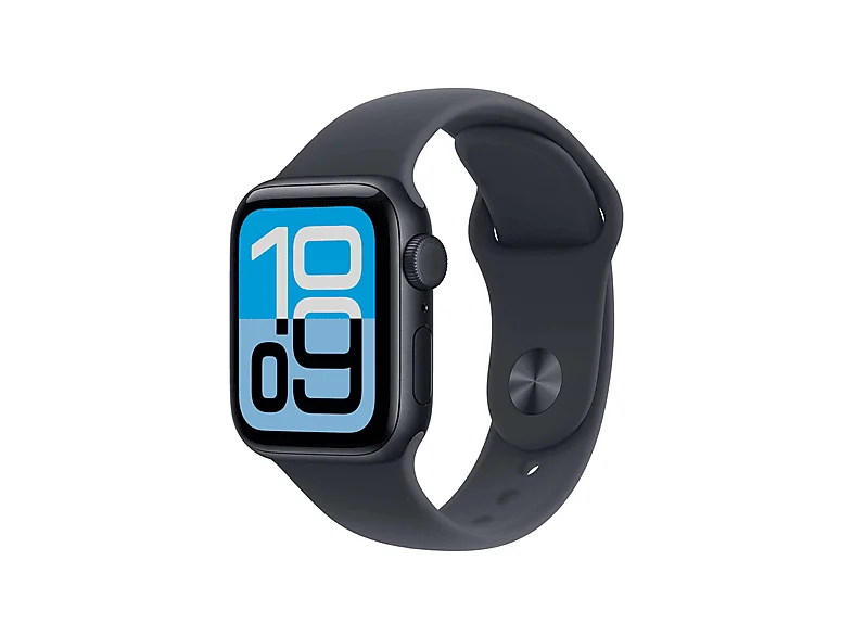 APPLE Watch SE 3 Cellular 40, 2025 Smartwatch Aluminium Fluorelastomer, 130-180 mm, Mitternacht
