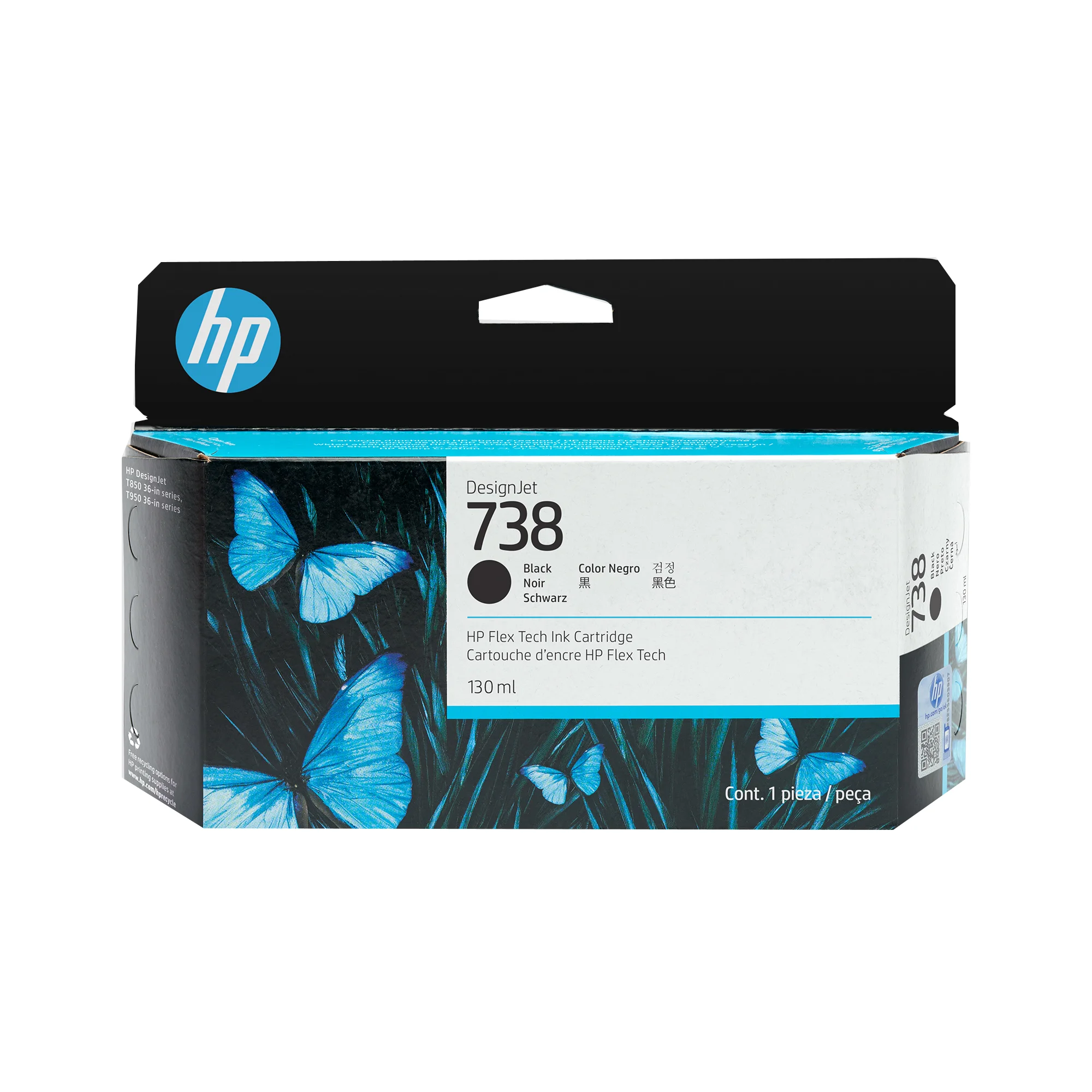 HP 738 DesignJet Druckerpatrone Schwarz, 130 ml