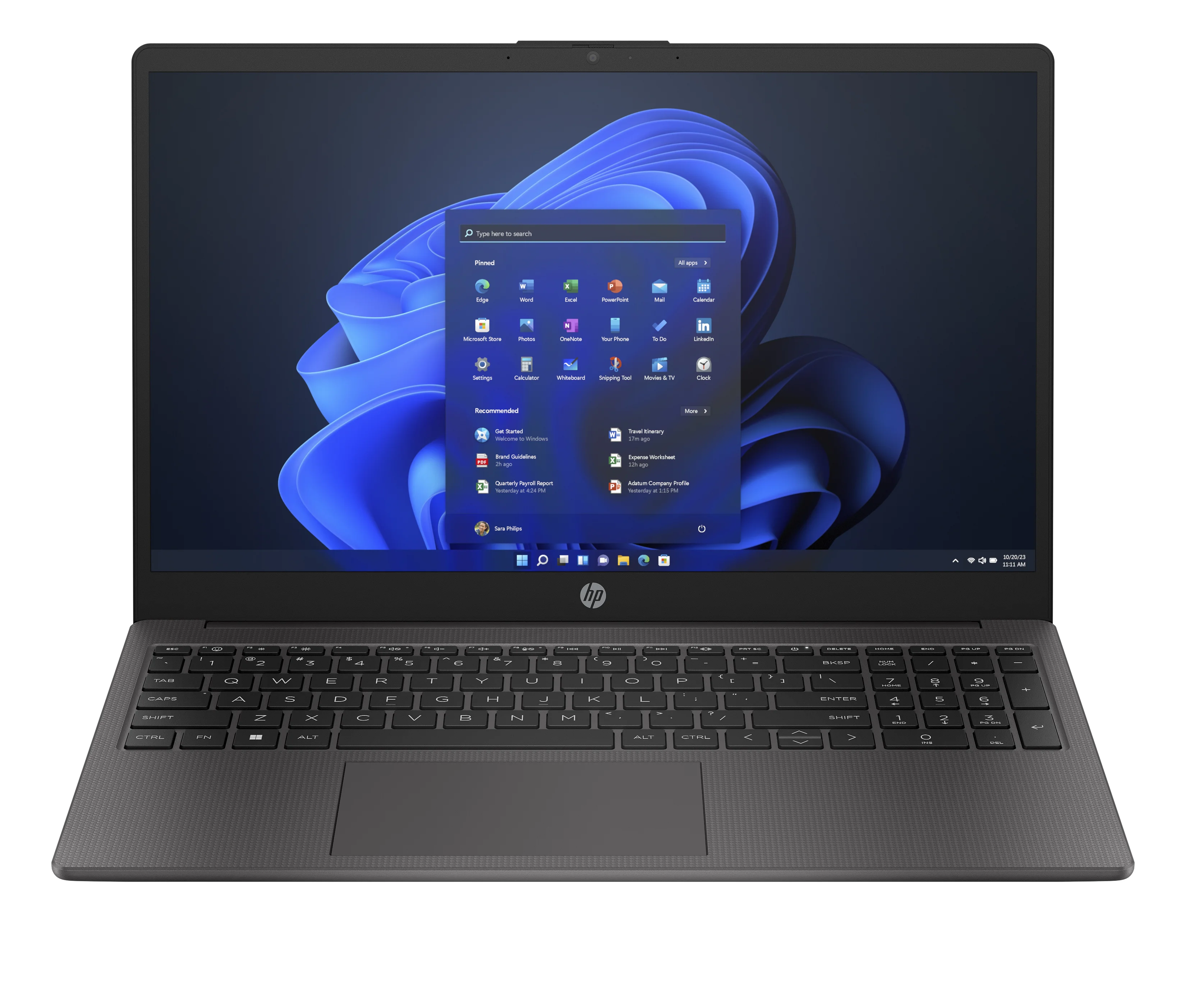 HP 250 G10 Intel® Core™ i7 i7-1355U Laptop 39,6 cm (15.6") Full HD 16 GB DDR4-SDRAM 512 GB SSD Wi-Fi 6 (802.11ax) Windows 11 Schwarz, Grau