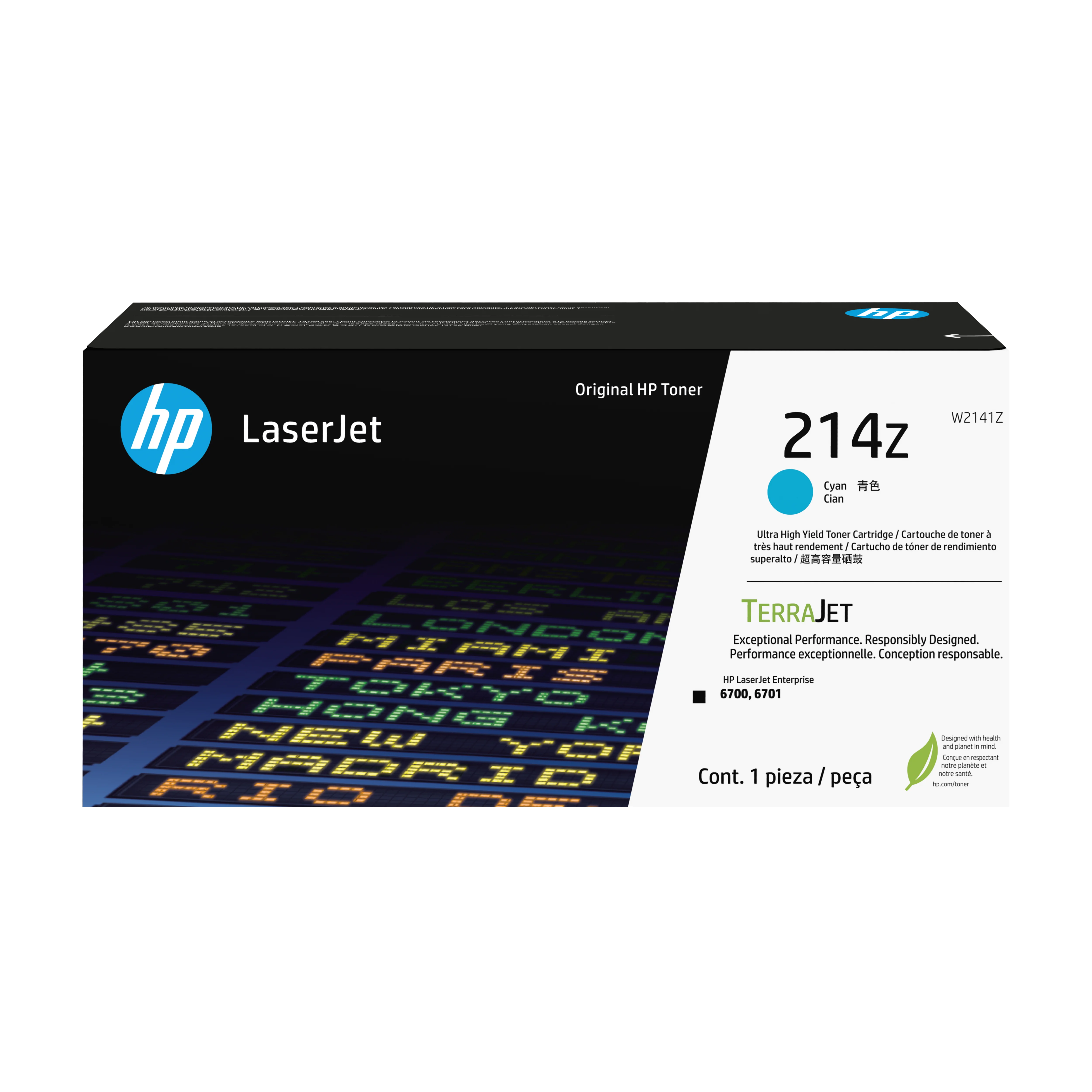 HP 214Z Cyan Original LaserJet Tonerkartusche mit superhoher Reichweite
