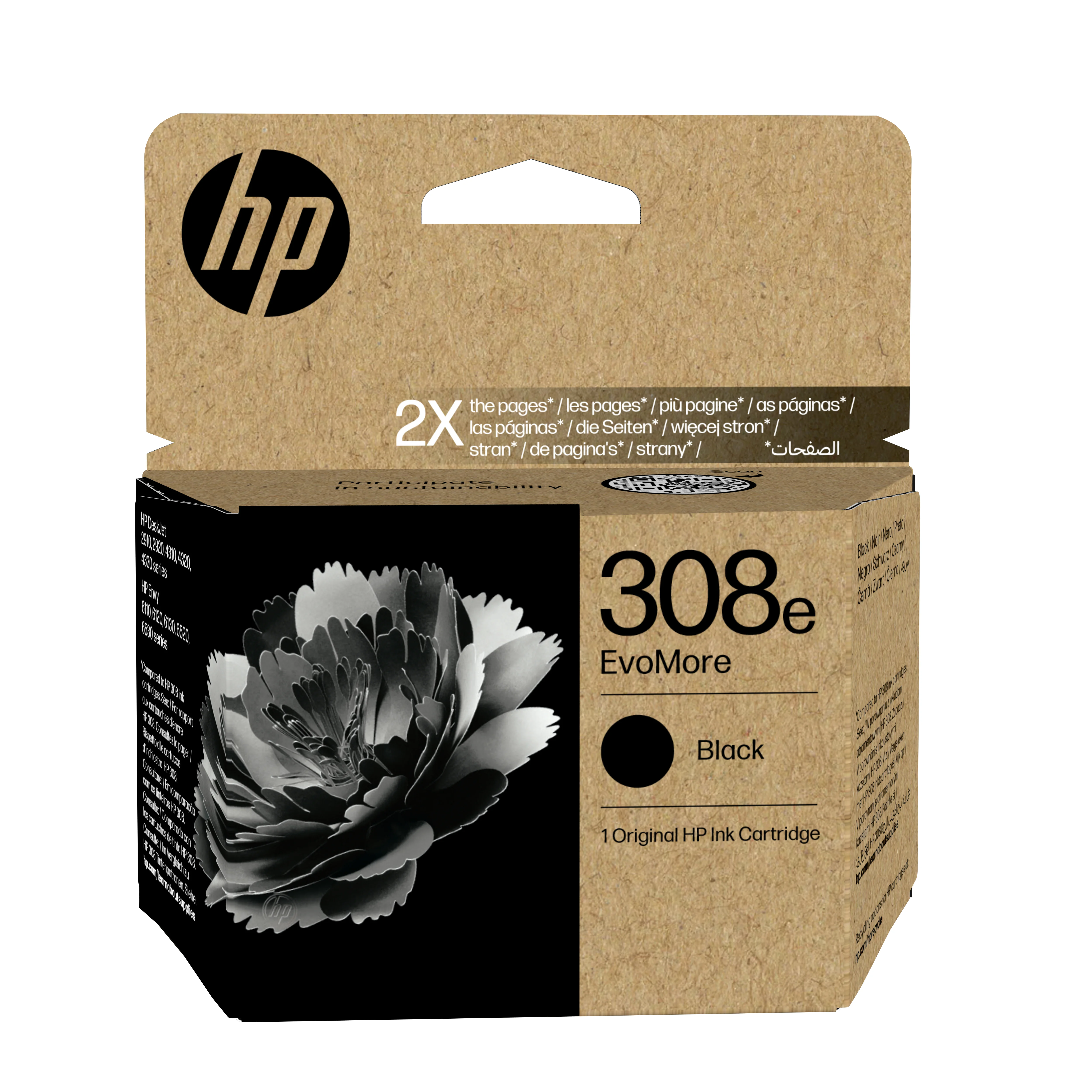 HP 308e EvoMore Schwarz Original Druckerpatrone