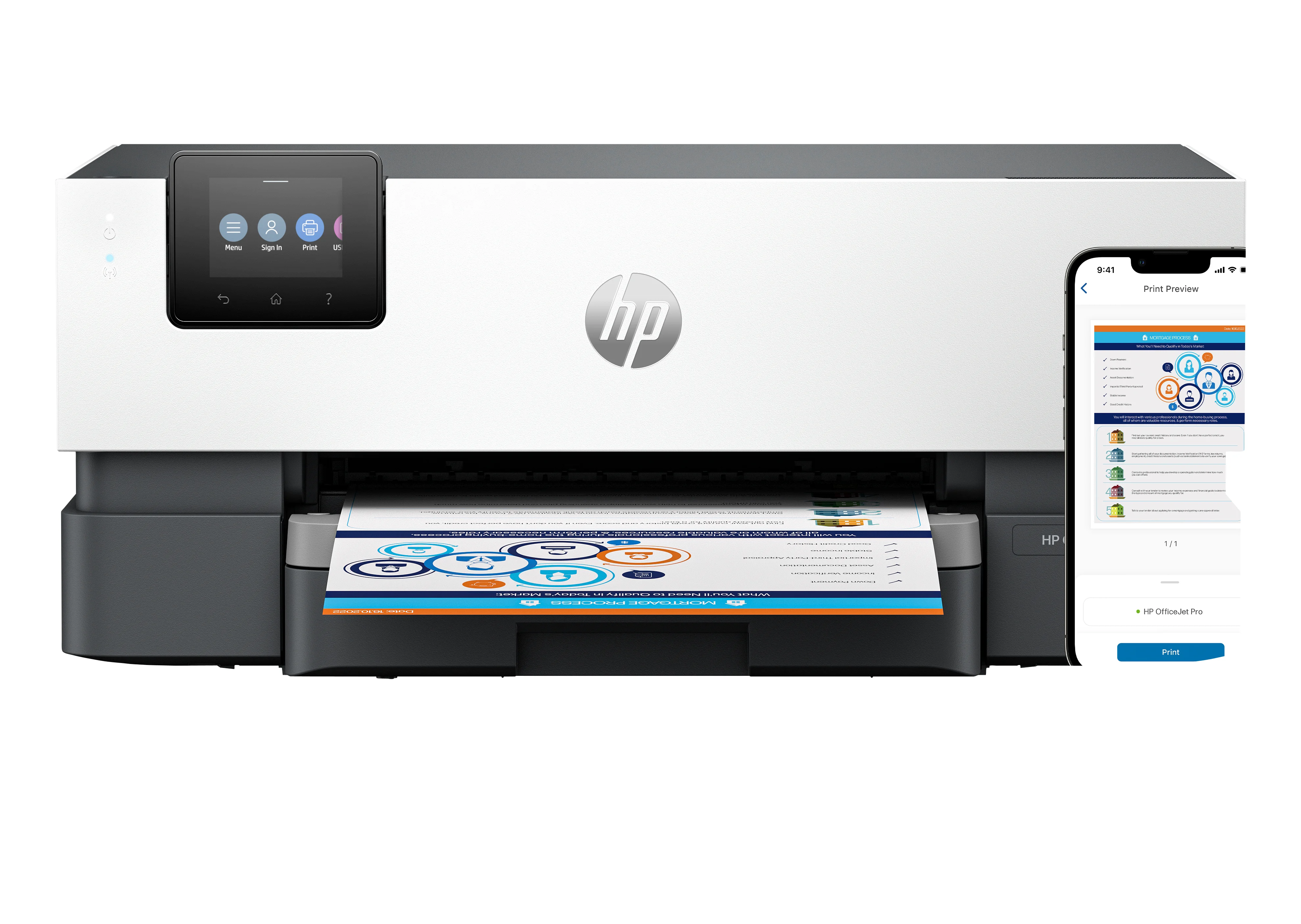 HP OfficeJet Pro 9110b Wireless Farbe Drucker, Beidseitiger Druck