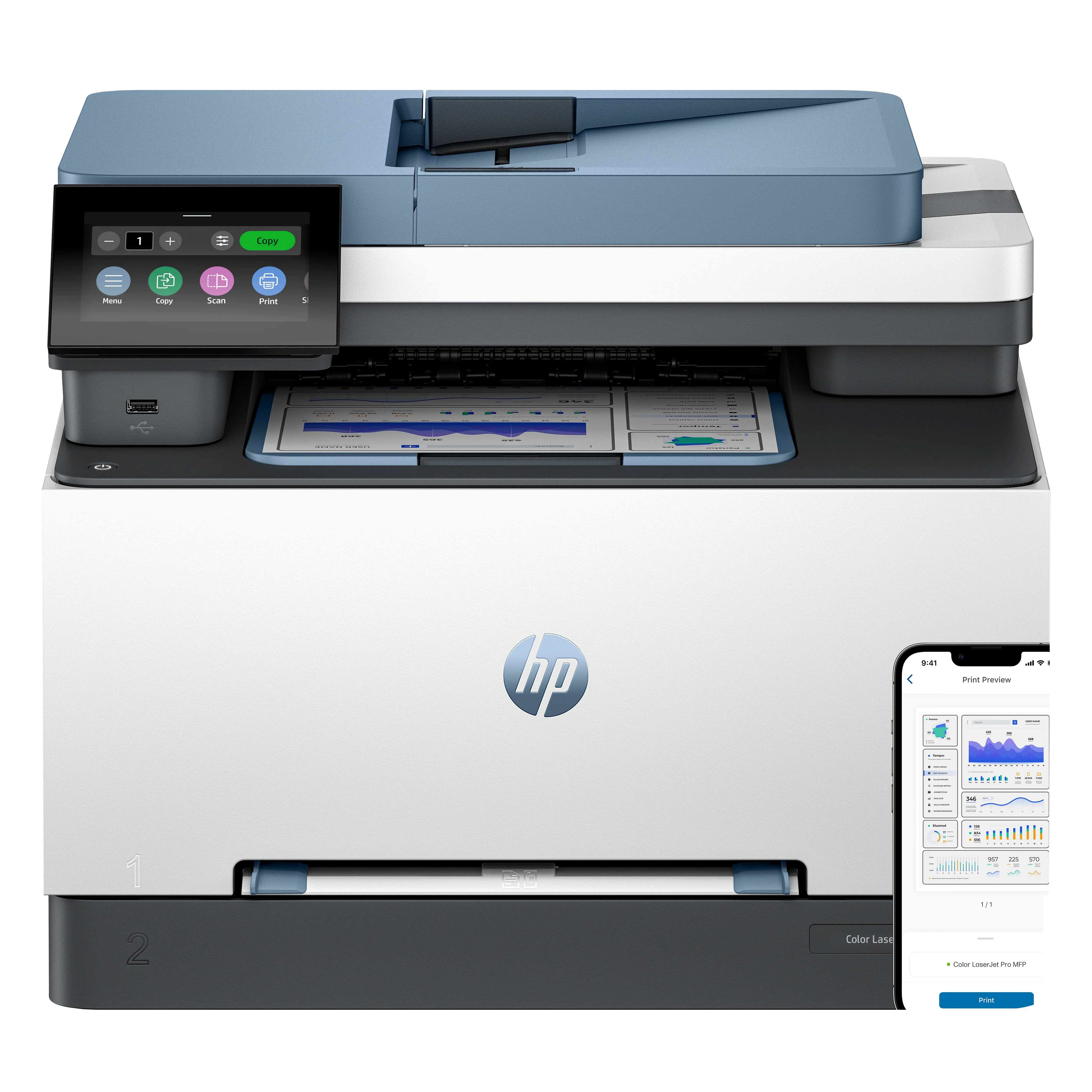 HP LaserJet Pro 3302fdwg Wireless Multifunction Farbe Drucker, Kopierer, Scanner; Duplex