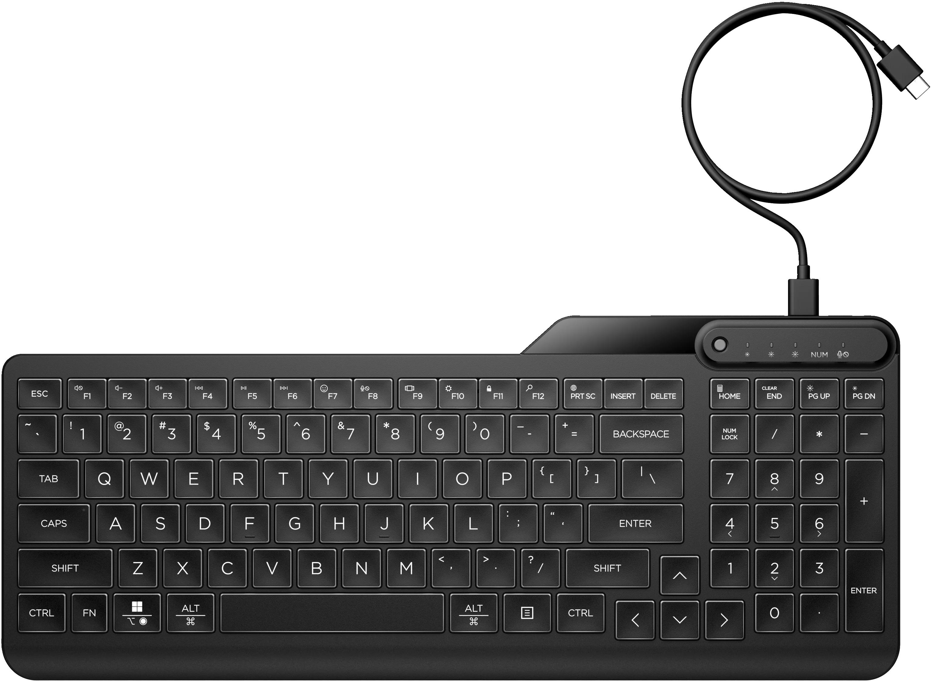 HP 405 Tastatur mit Hintergrundbeleuchtung für mehrere Geräte