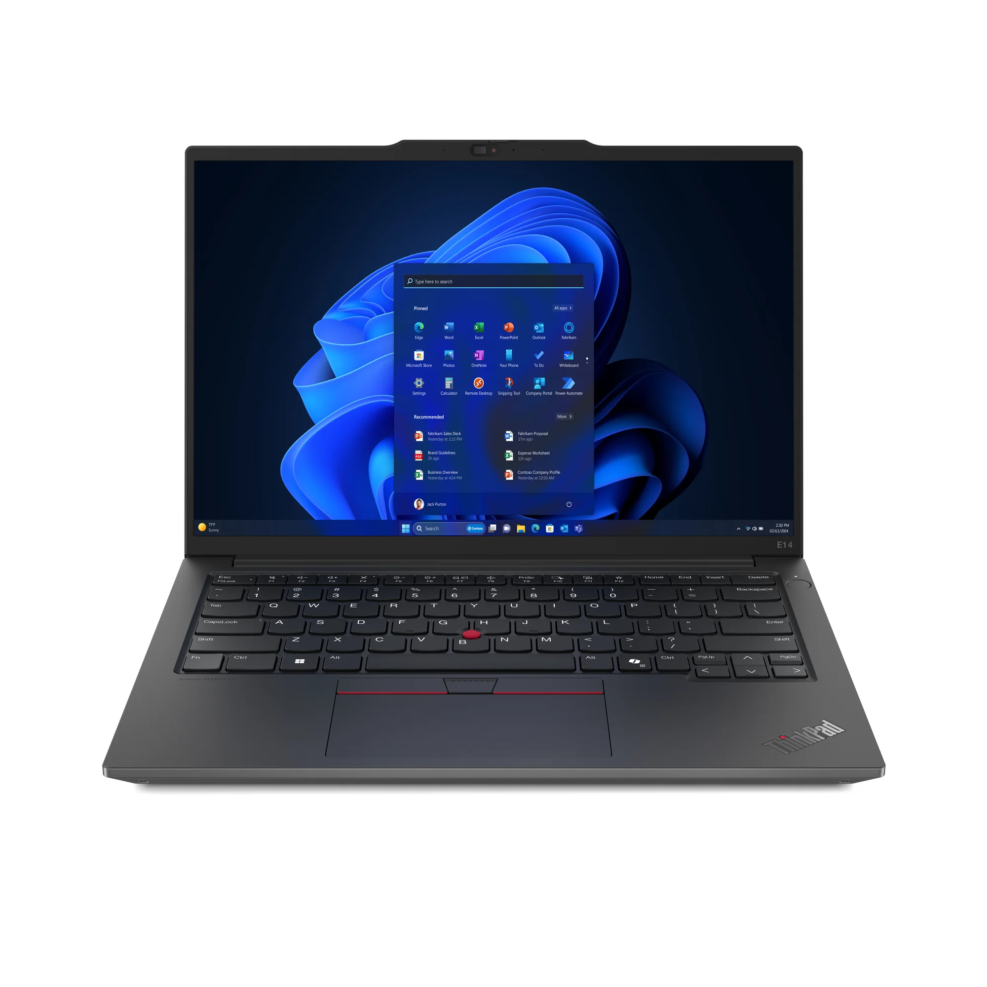 Lenovo ThinkPad E14 Gen 6 (Intel) Intel Core Ultra 5 125U Laptop 35,6 cm (14") WUXGA 8 GB DDR5-SDRAM 256 GB SSD Wi-Fi 6E (802.11ax) Windows 11 Pro Deutsch Schwarz