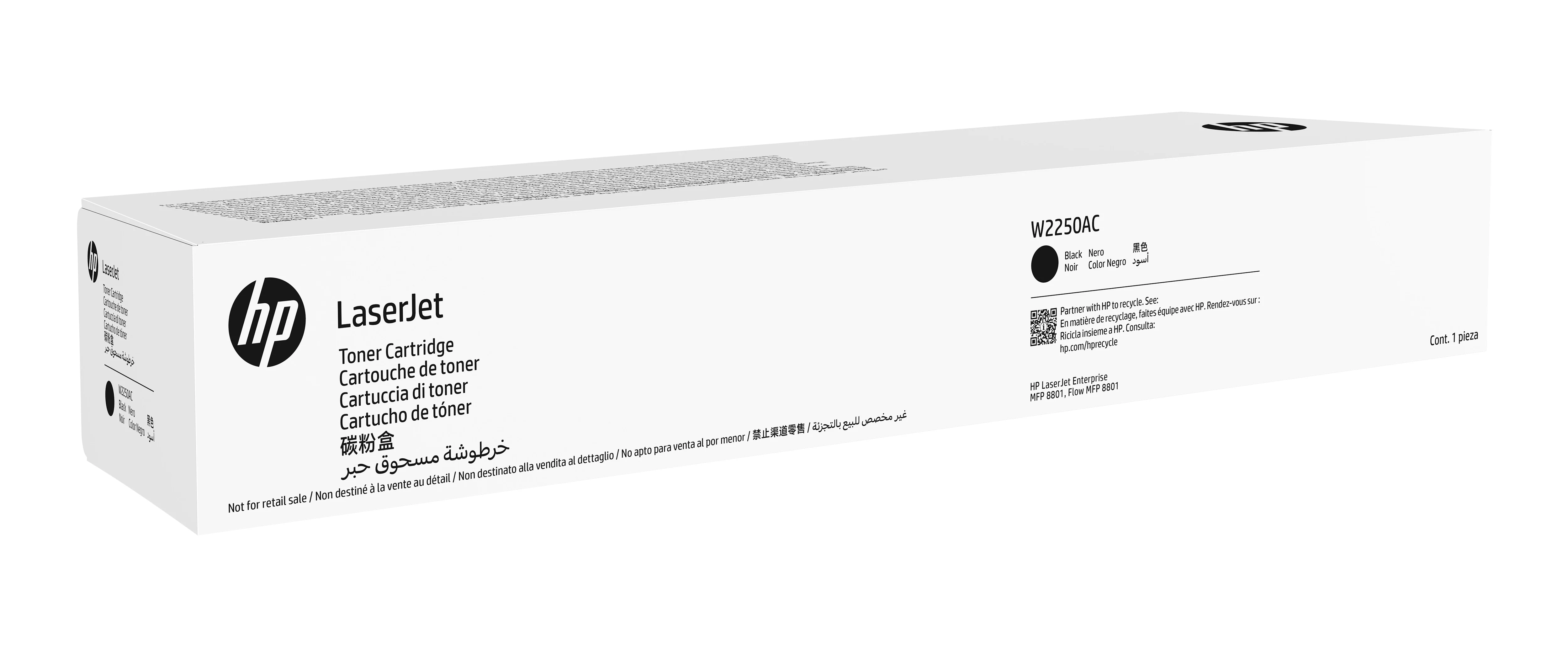 HP W2250AC Schwarz Original LaserJet Tonerkartusche, für Vertragsdruck