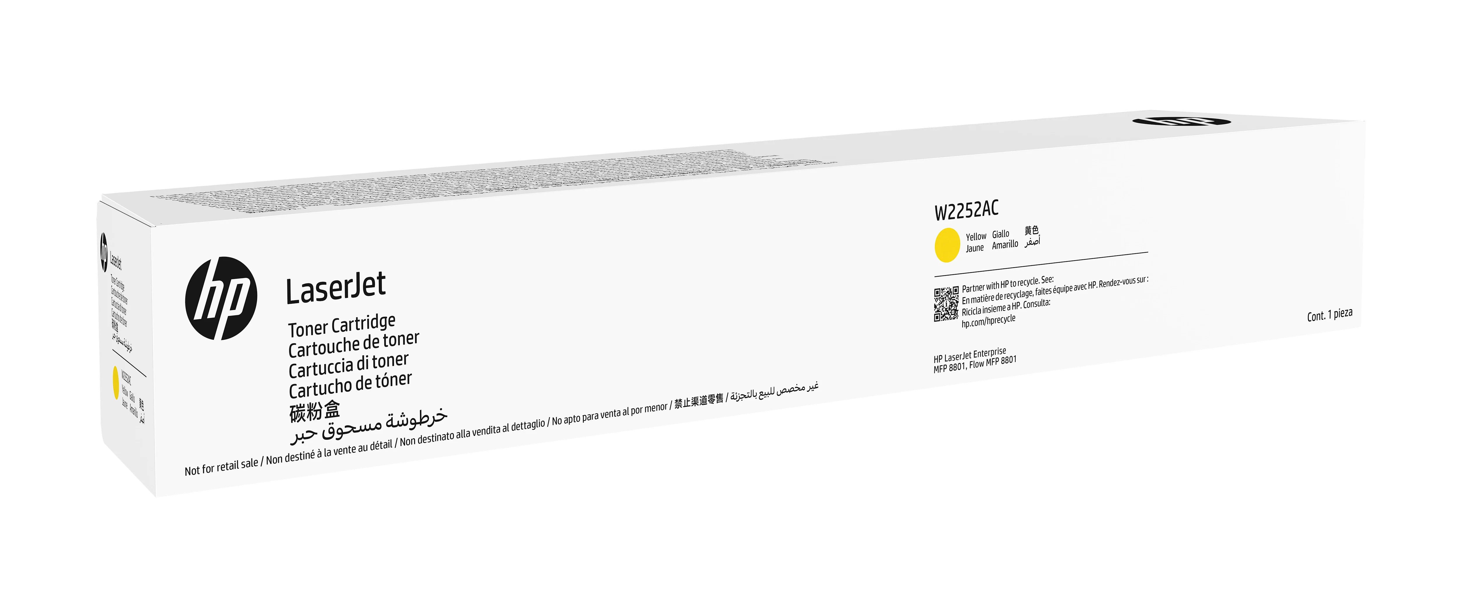 HP W2252AC Gelb Original LaserJet Tonerkartusche, für Vertragsdruck