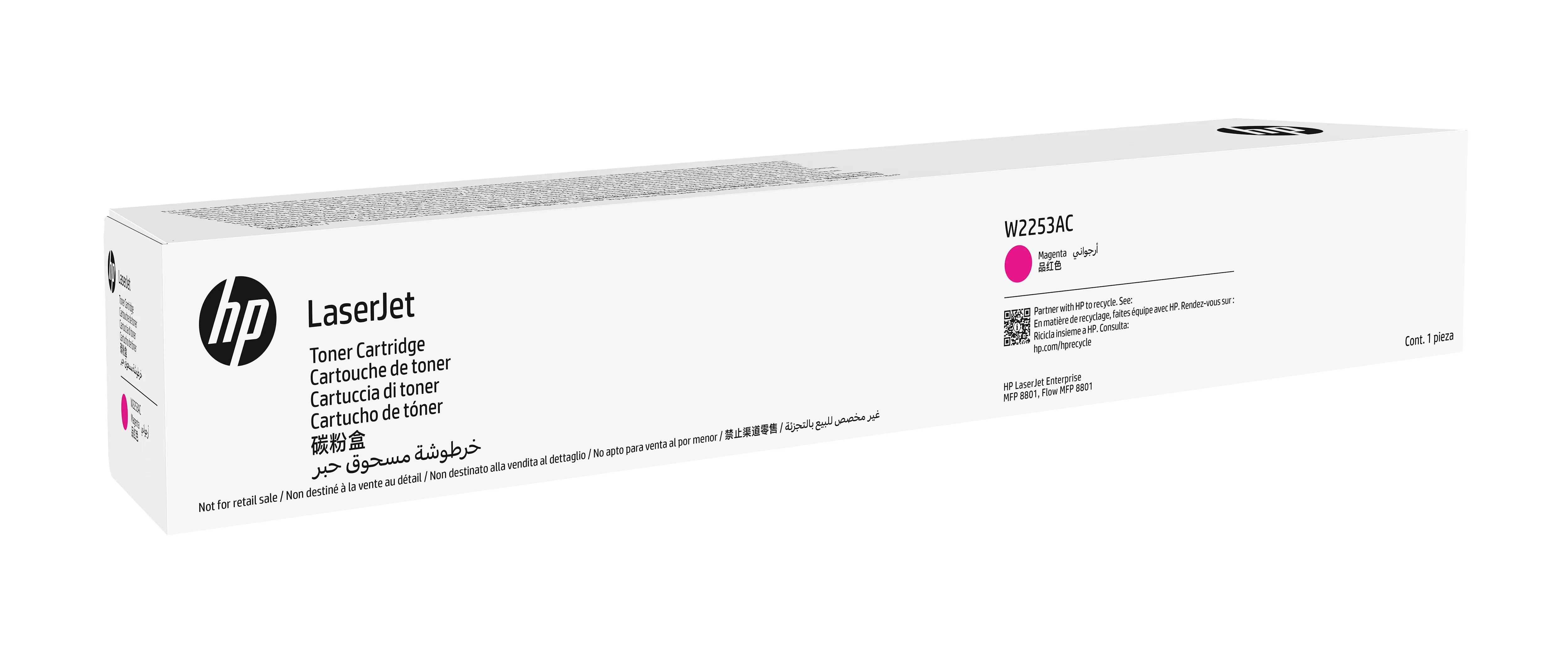 HP W2253AC Magenta Original LaserJet Tonerkartusche, für Vertragsdruck