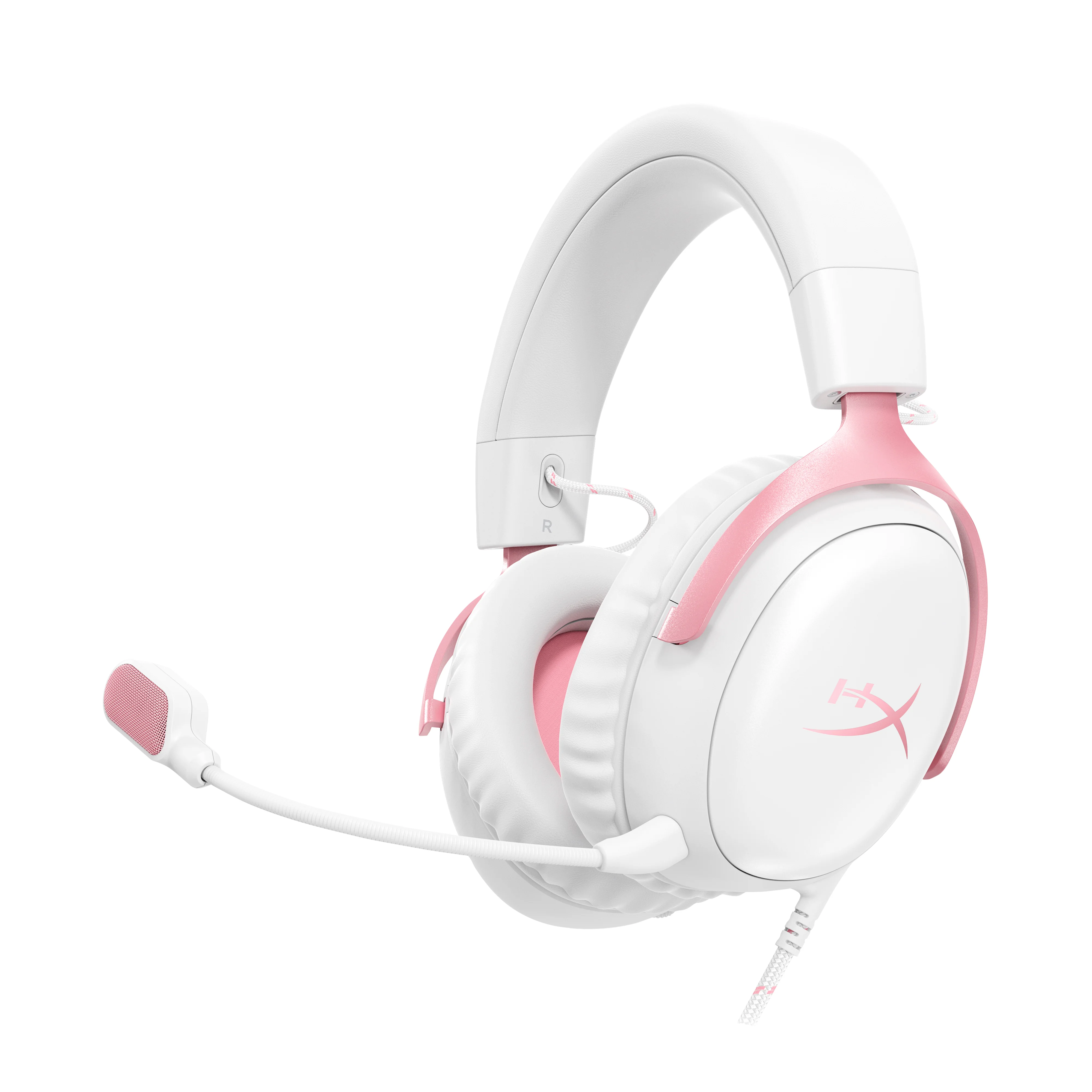 HyperX Cloud III – Gaming-Headset (Weiß/Rosa)