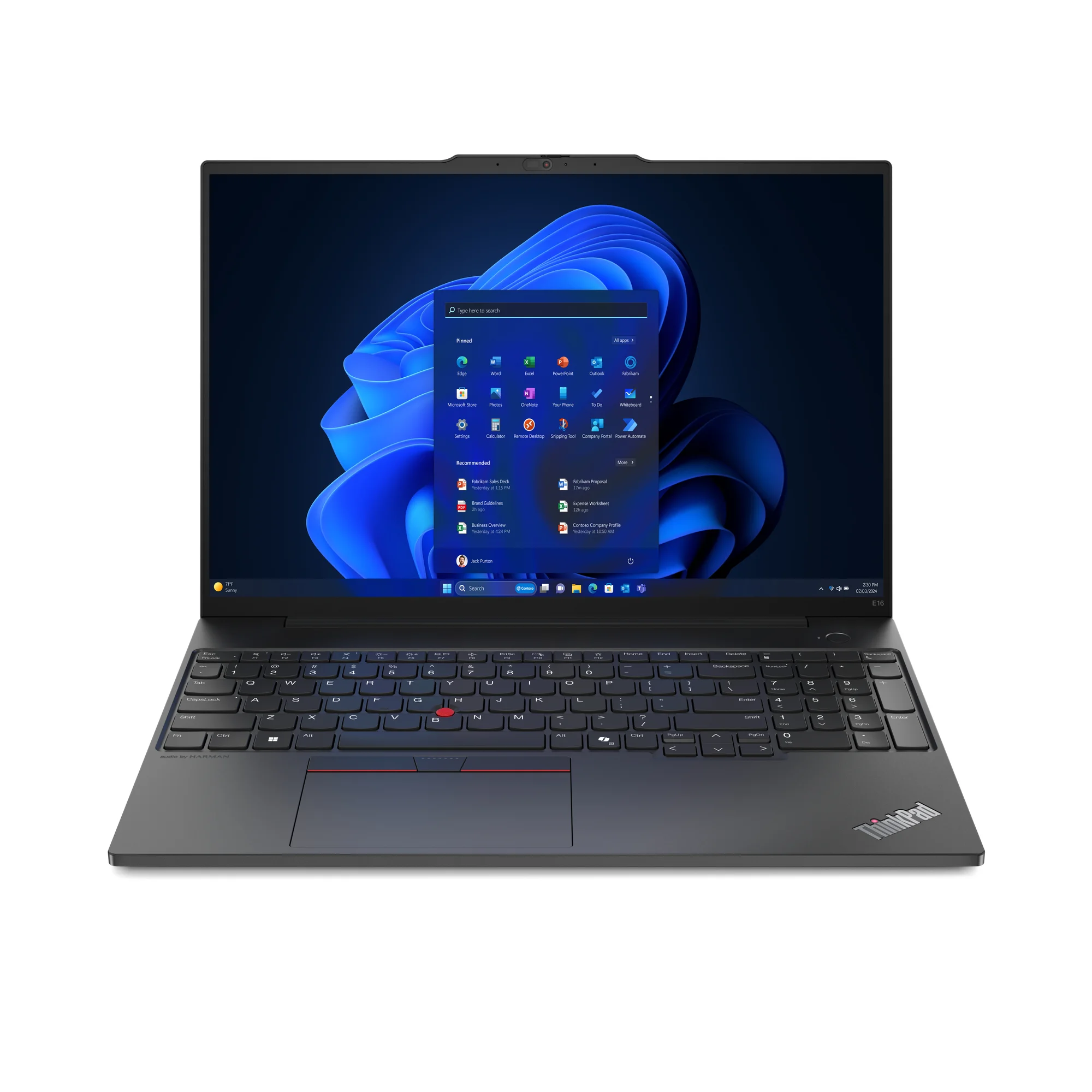 Lenovo ThinkPad E16 Gen 2 (AMD) AMD Ryzen™ 7 7735HS Laptop 40,6 cm (16") WUXGA 32 GB DDR5-SDRAM 1 TB SSD Wi-Fi 6E (802.11ax) Windows 11 Pro Deutsch Schwarz