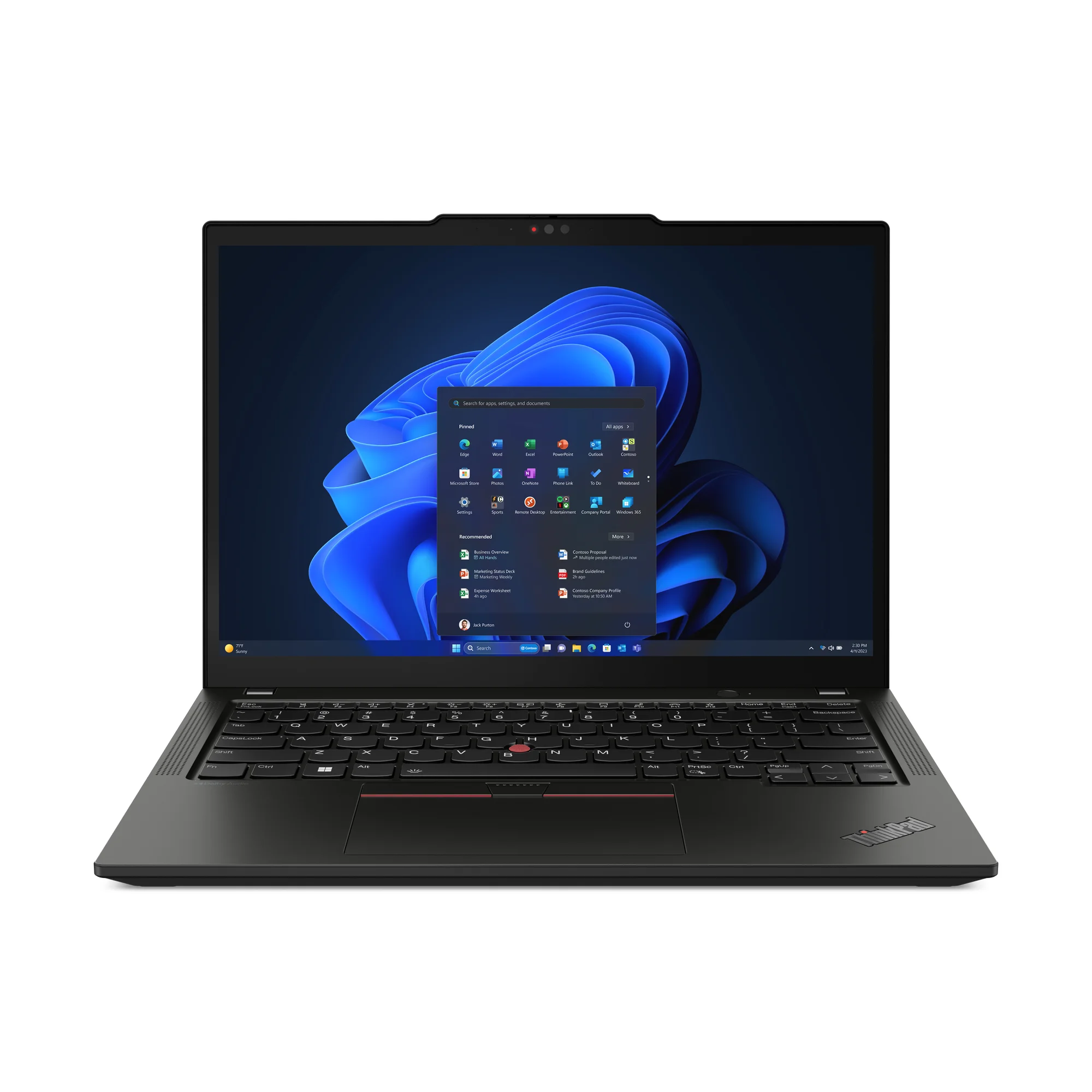 Lenovo ThinkPad X13 Gen 5 Intel Core Ultra 7 155U Laptop 33,8 cm (13.3") WUXGA 32 GB LPDDR5x-SDRAM 1 TB SSD Wi-Fi 6E (802.11ax) Windows 11 Pro Schwarz Deutsch
