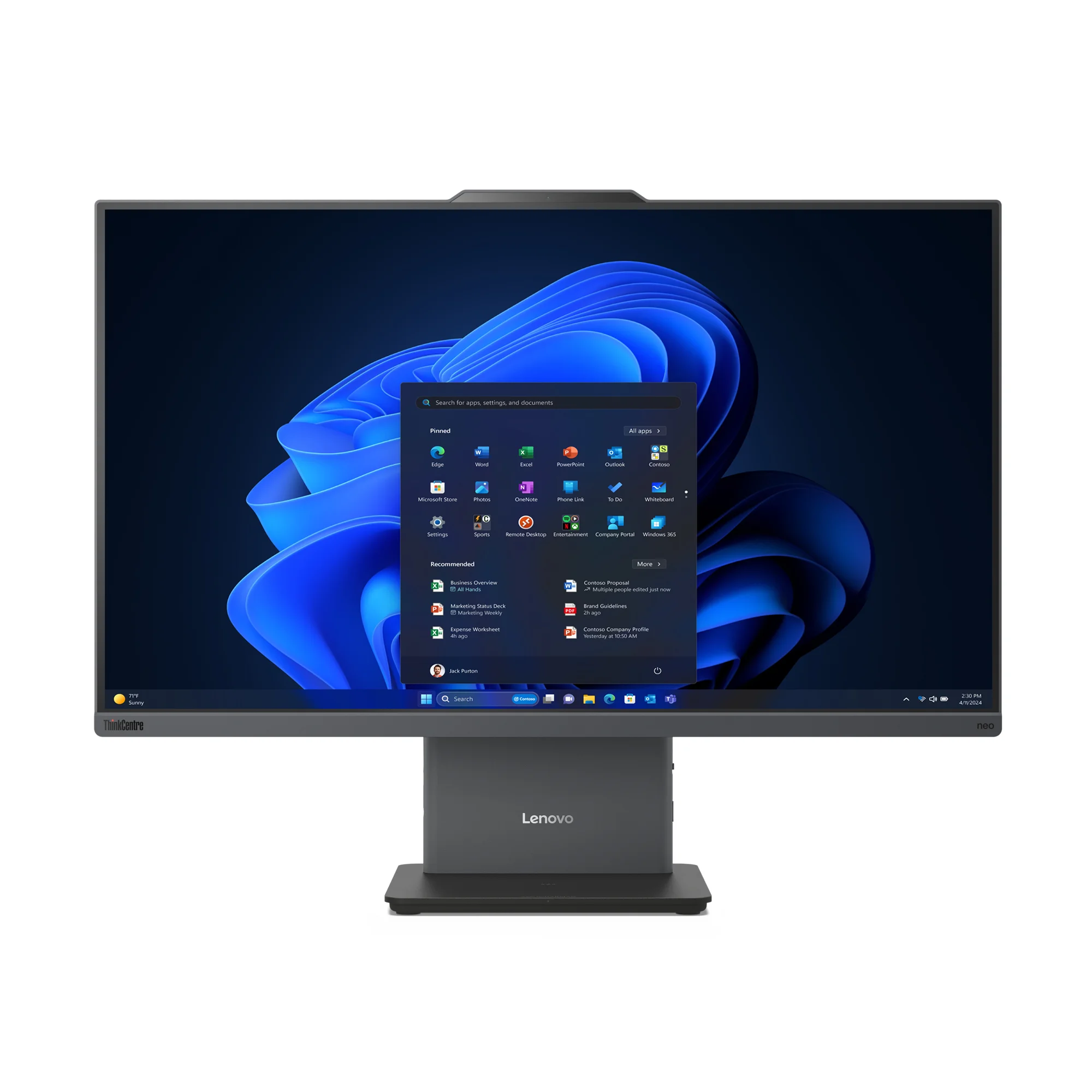 Lenovo ThinkCentre neo 50a 27 Gen 5 Intel® Core™ i5 i5-13420H 68,6 cm (27") 1920 x 1080 Pixel Touchscreen All-in-One-PC 16 GB DDR5-SDRAM 1 TB SSD Windows 11 Pro Wi-Fi 6 (802.11ax) Grau