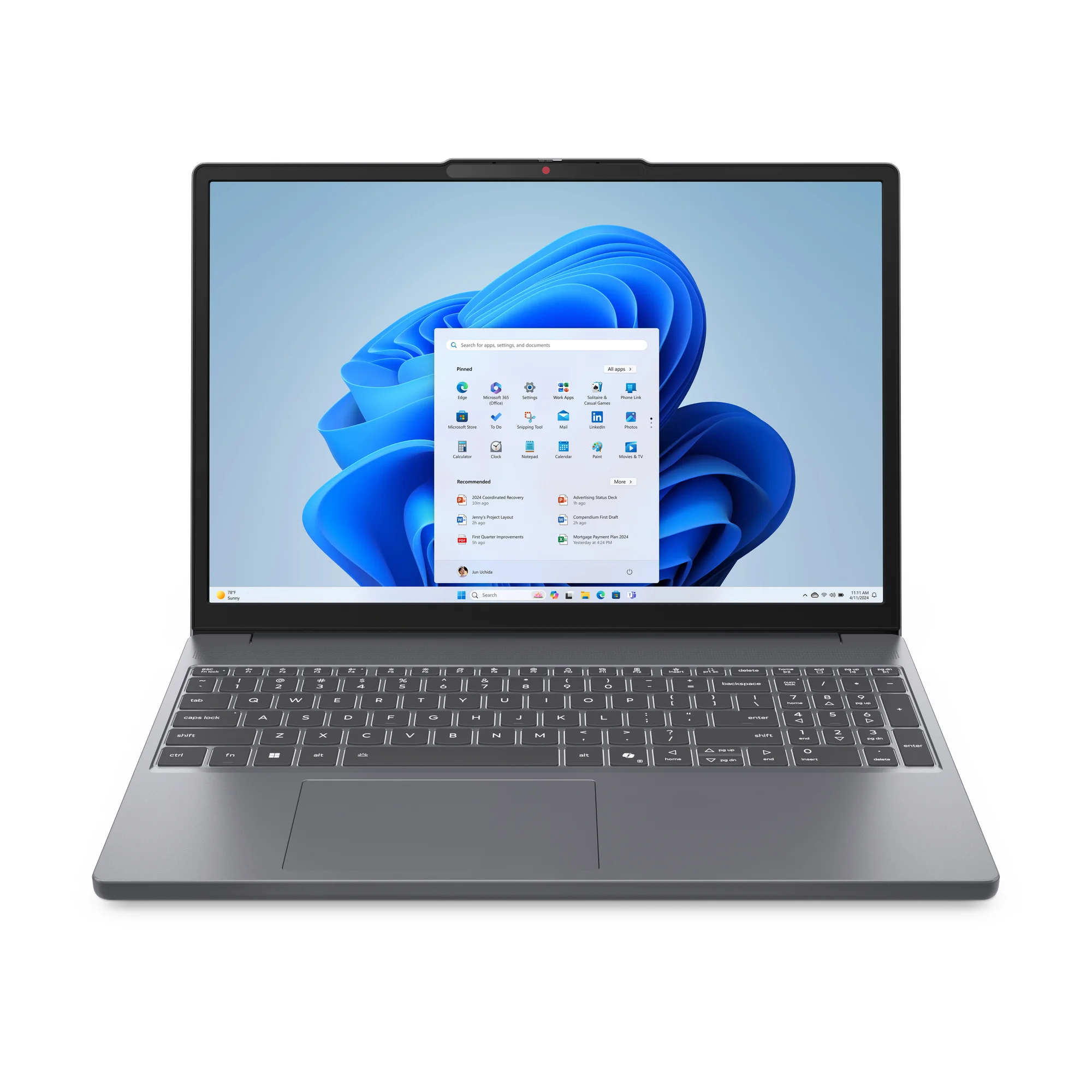 Lenovo IdeaPad Slim 3 15IRH10 Intel® Core™ i7 i7-13620H Laptop 38,9 cm (15.3") WUXGA 16 GB DDR5-SDRAM 1 TB SSD Wi-Fi 7 (802.11be) Windows 11 Home Grau Deutsch