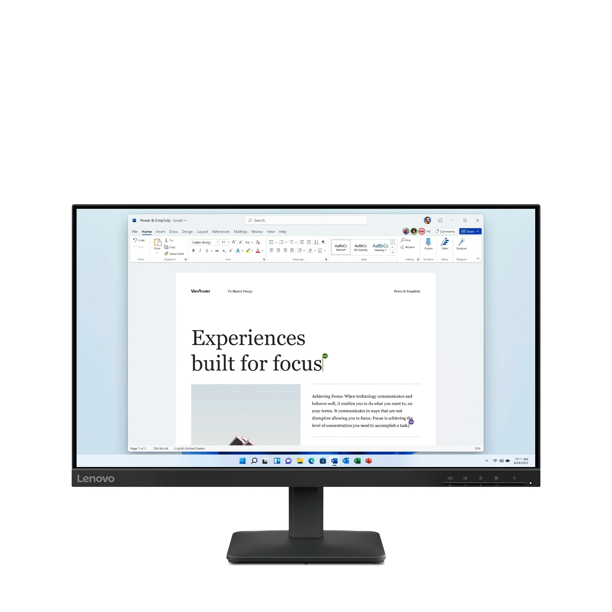 Lenovo L24-4e Computerbildschirm 60,5 cm (23.8") 1920 x 1080 Pixel Full HD LCD Schwarz