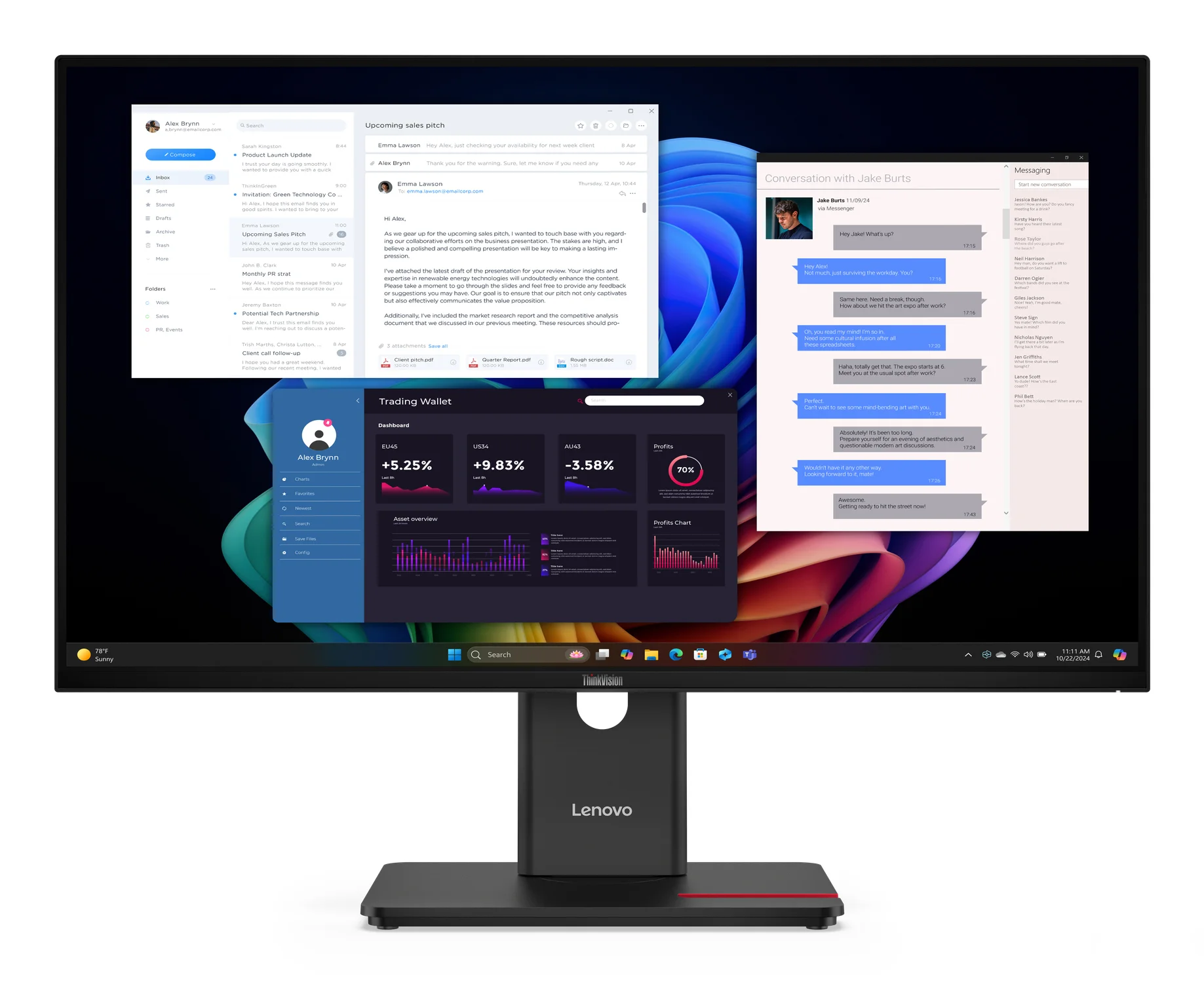 Lenovo ThinkVision T27UD-40 Monitor
