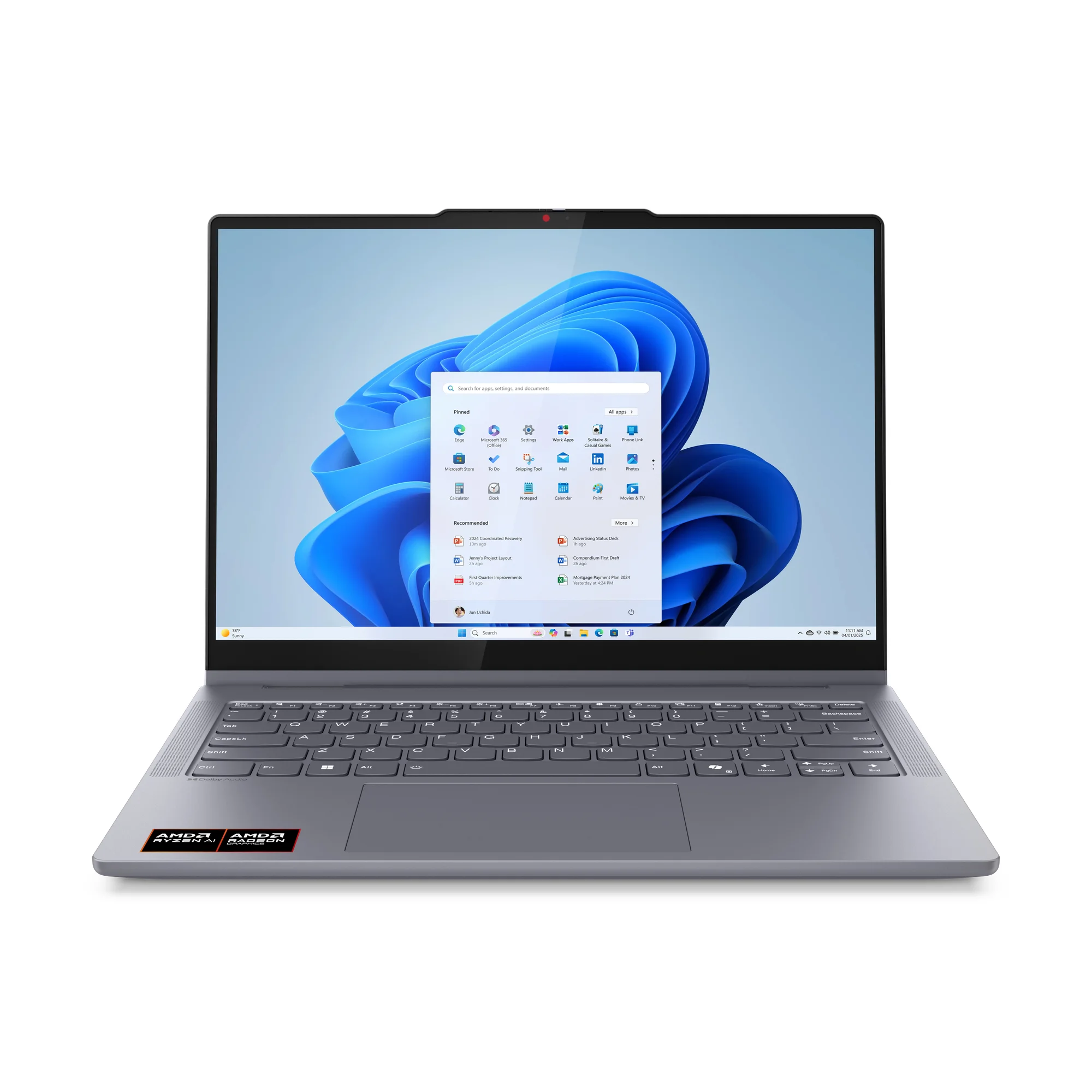 Lenovo IdeaPad 5 2-in-1 14AKP10 Copilot+ PC AMD Ryzen AI 7 350 Hybrid (2-in-1) 35,6 cm (14") Touchscreen WUXGA 16 GB LPDDR5x-SDRAM 512 GB SSD Wi-Fi 7 (802.11be) Windows 11 Home Grau Deutsch
