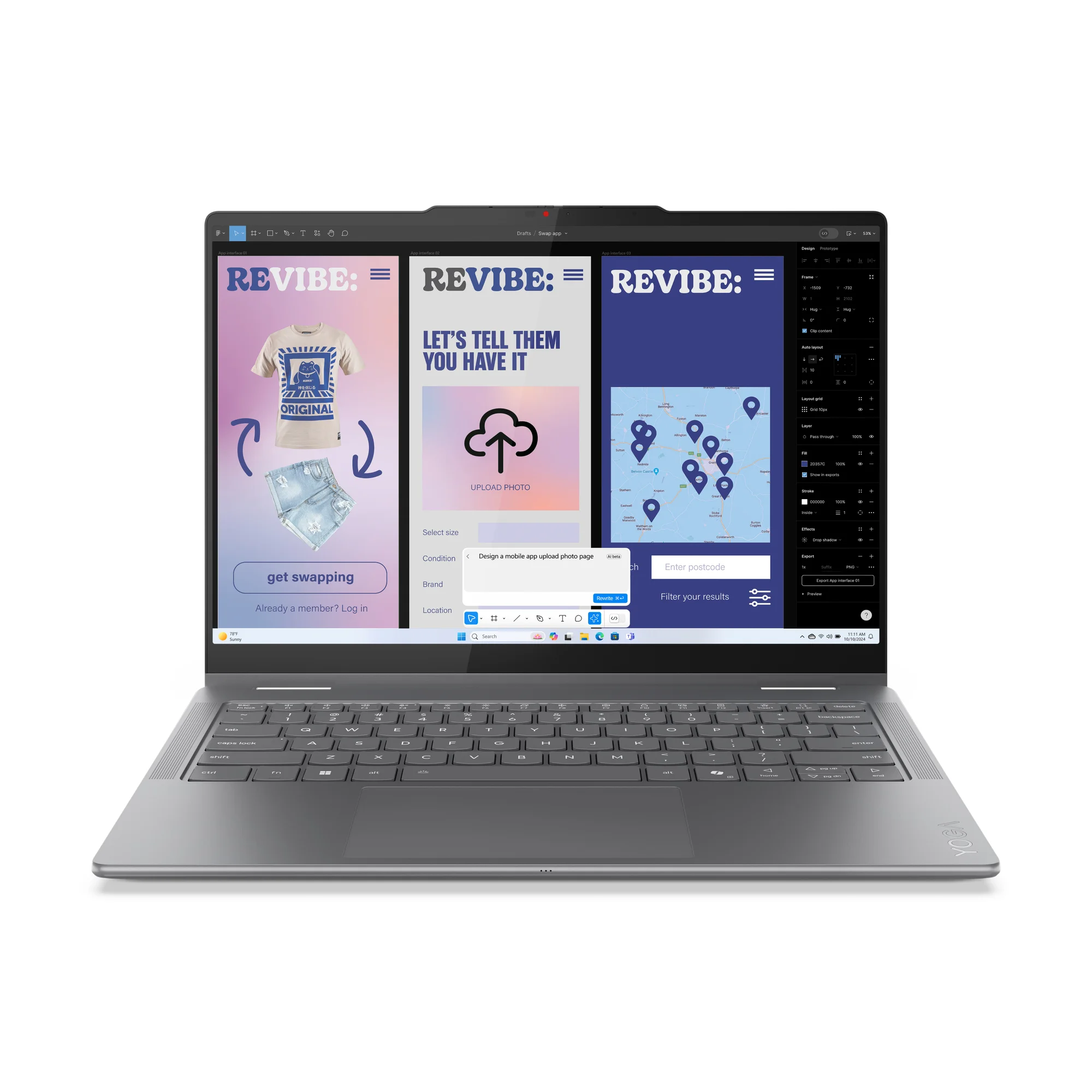 Lenovo Yoga 7 2-in-1 14ILL10 Copilot+ PC Intel Core Ultra 5 226V Hybrid (2-in-1) 35,6 cm (14") Touchscreen WUXGA 16 GB LPDDR5x-SDRAM 1 TB SSD Wi-Fi 7 (802.11be) Windows 11 Home Grau Englisch