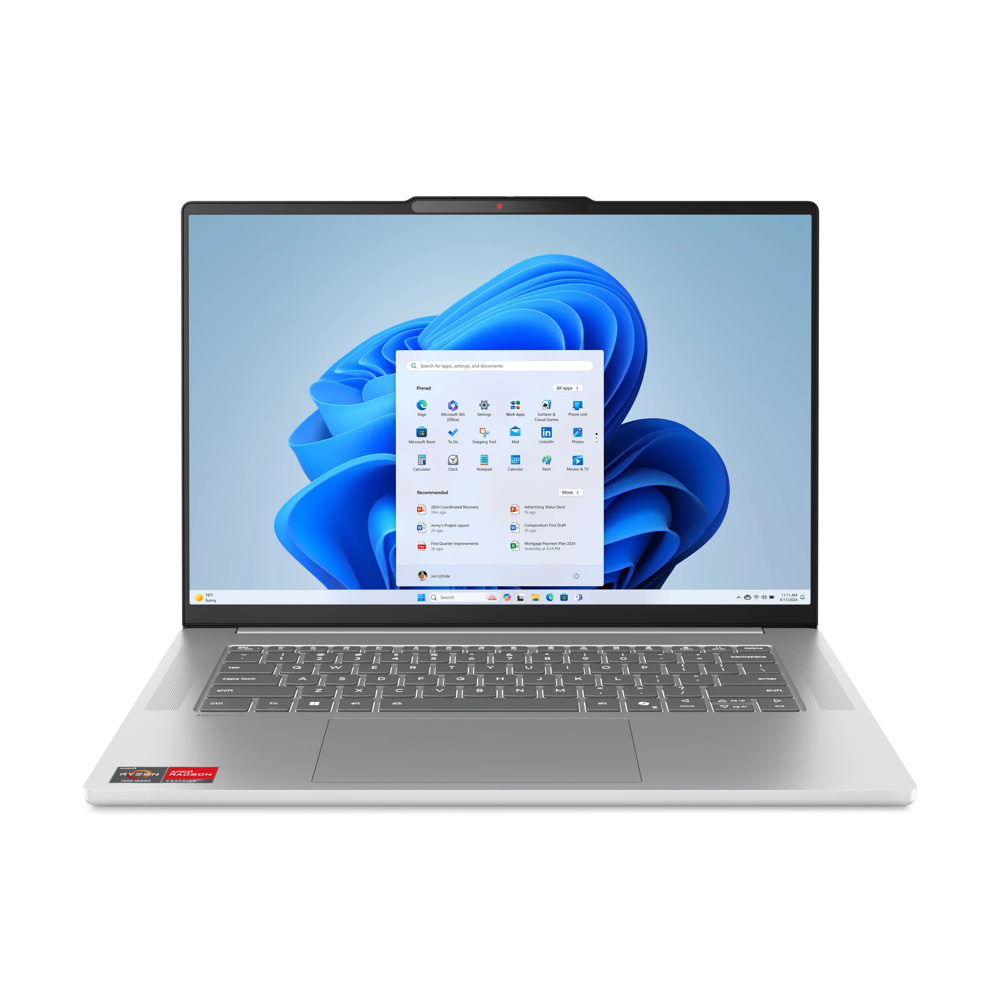 Lenovo IdeaPad Slim 5 15ARP10 AMD Ryzen™ 7 7735HS Laptop 38,4 cm (15.1") WQXGA 32 GB LPDDR5x-SDRAM 1 TB SSD Wi-Fi 6 (802.11ax) Windows 11 Home Grau Deutsch
