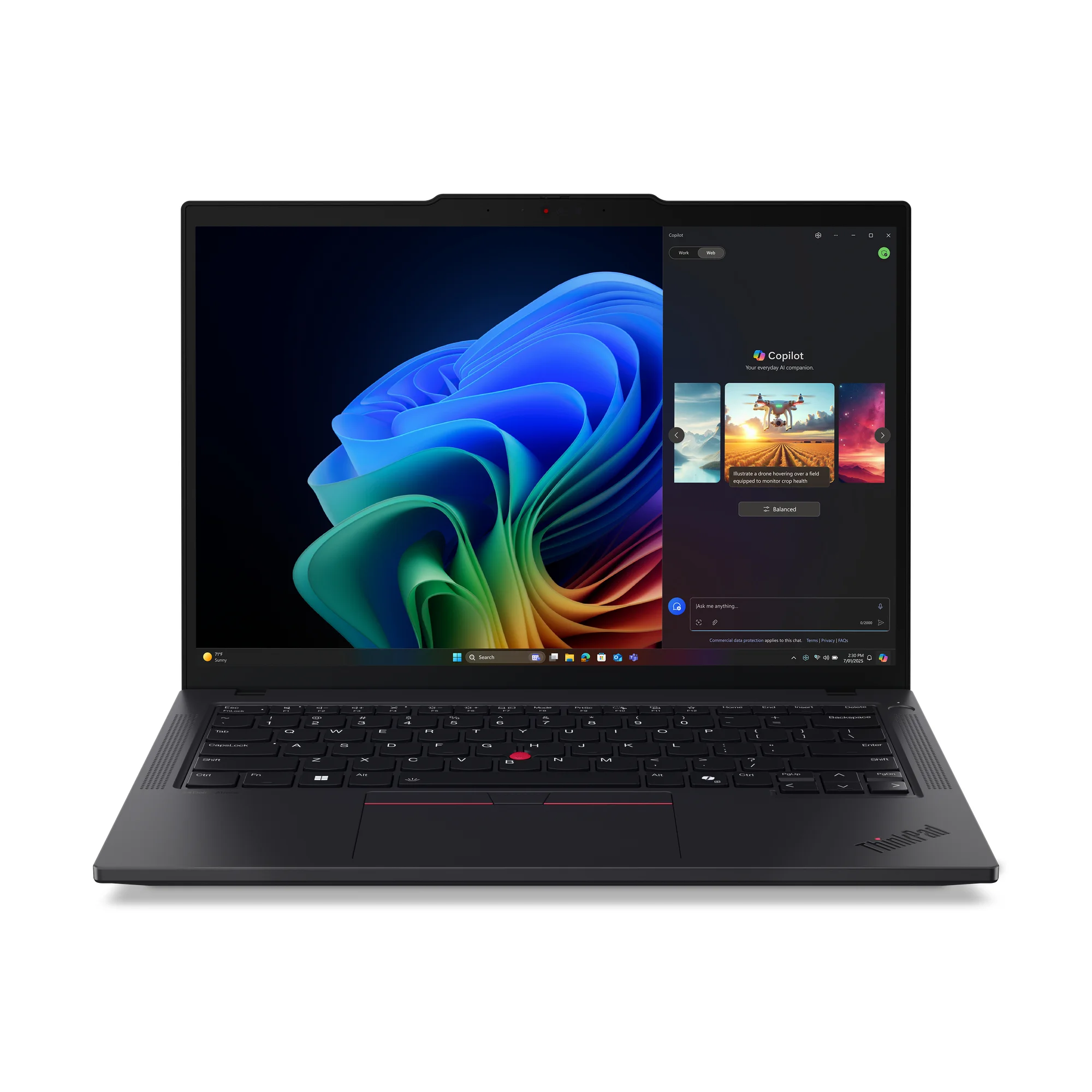 Lenovo ThinkPad T14 Gen 6 (AMD) Copilot+ PC AMD Ryzen AI 5 340 Laptop 35,6 cm (14") WUXGA 16 GB DDR5-SDRAM 512 GB SSD Wi-Fi 7 (802.11be) Windows 11 Pro Schwarz Deutsch