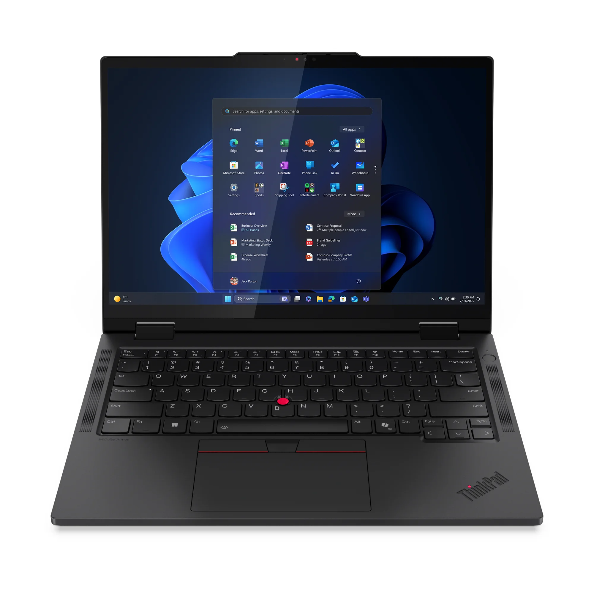Lenovo ThinkPad T14s 2-in-1 Gen 1 Intel Core Ultra 5 225U Hybrid (2-in-1) 35,6 cm (14") Touchscreen WUXGA 16 GB LPDDR5x-SDRAM 512 GB SSD Wi-Fi 6E (802.11ax) Windows 11 Pro Schwarz Deutsch