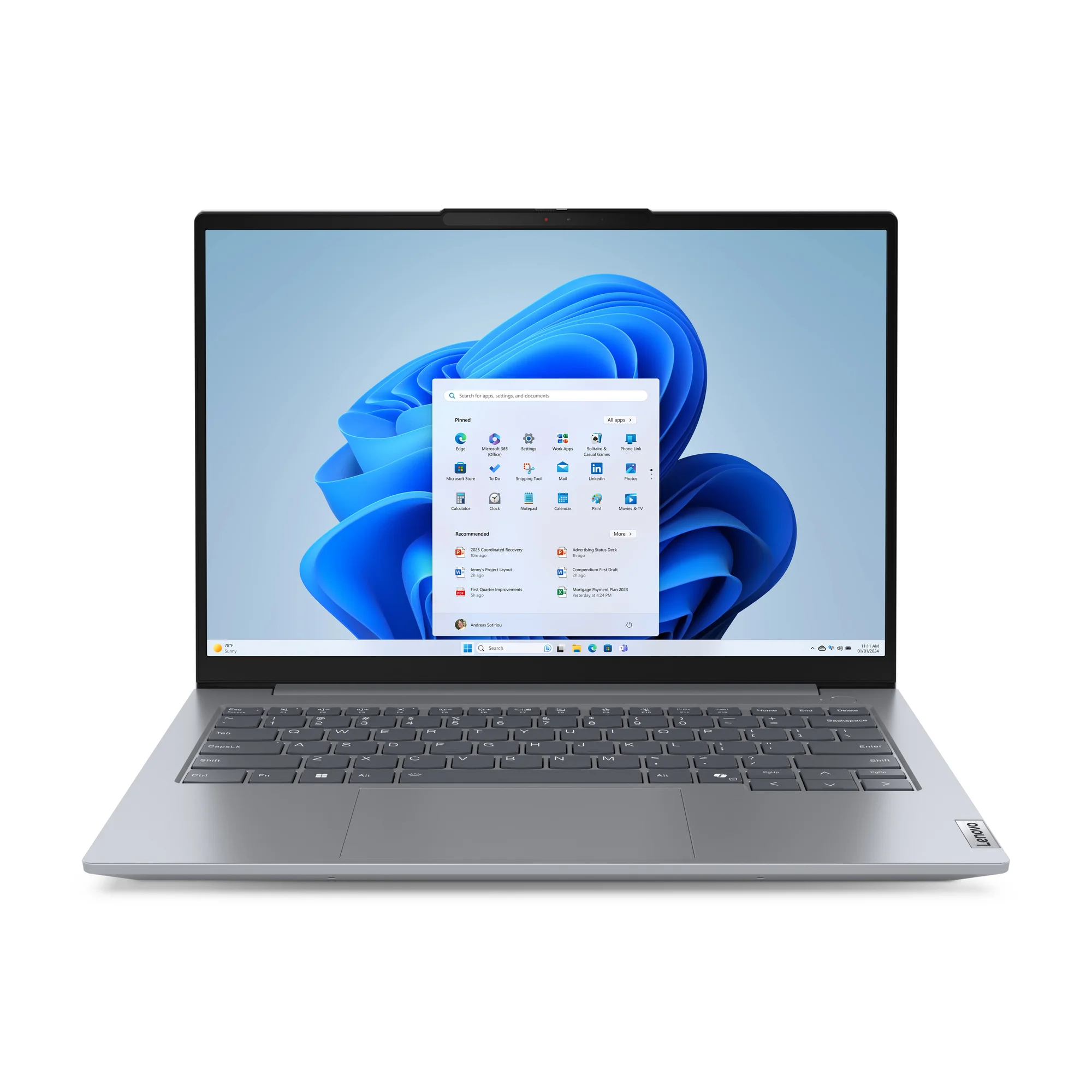 Lenovo ThinkBook 14 G7 ARP AMD Ryzen™ 7 7735HS Laptop 35,6 cm (14") WUXGA 32 GB DDR5-SDRAM 1 TB SSD Wi-Fi 6E (802.11ax) Windows 11 Pro Grau Deutsch