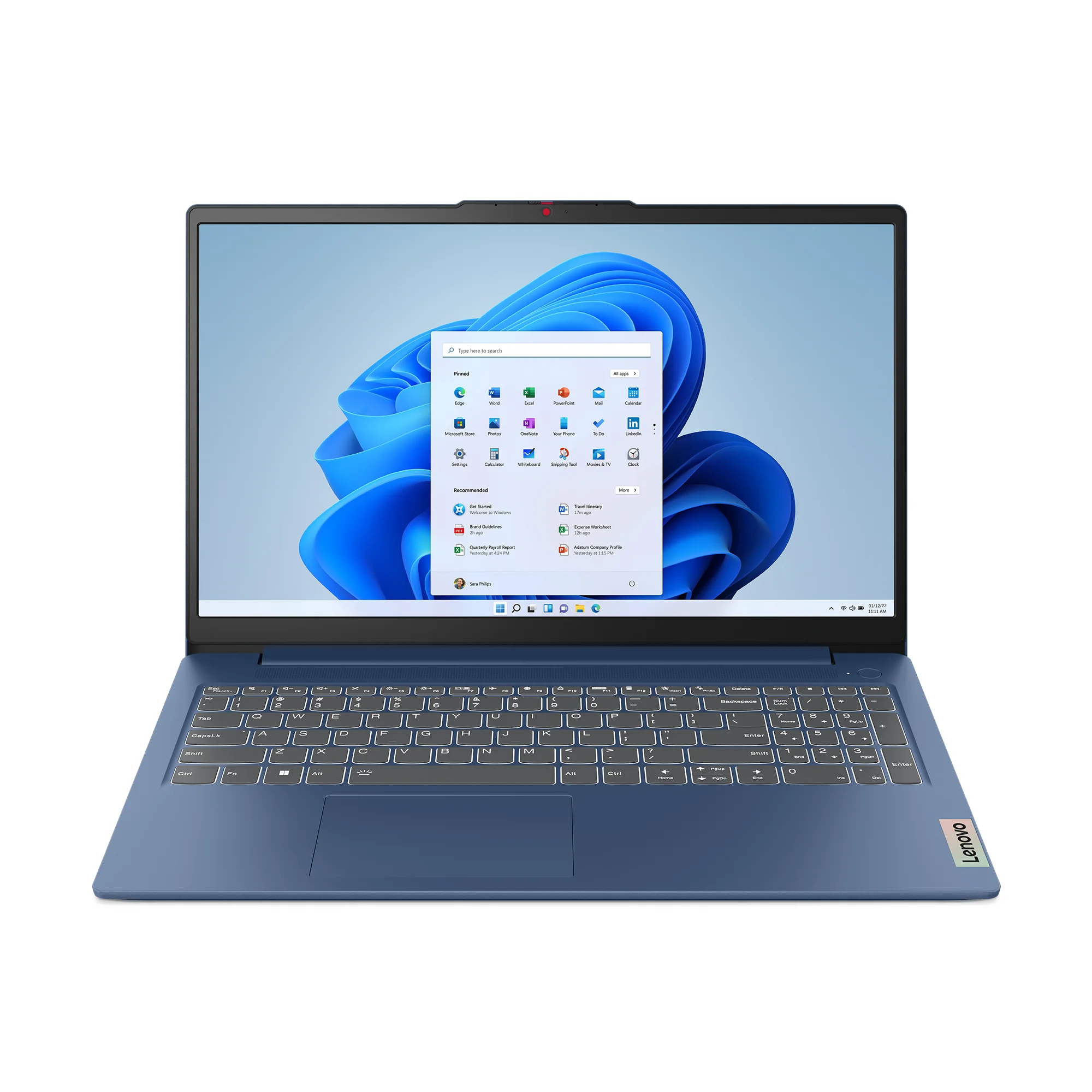 Lenovo IdeaPad Slim 3 15IRU8 Intel® Core™ i3 i3-1315U Laptop 39,6 cm (15.6") Full HD 8 GB LPDDR5-SDRAM 512 GB SSD Wi-Fi 6 (802.11ax) Windows 11 Home Englisch Blau