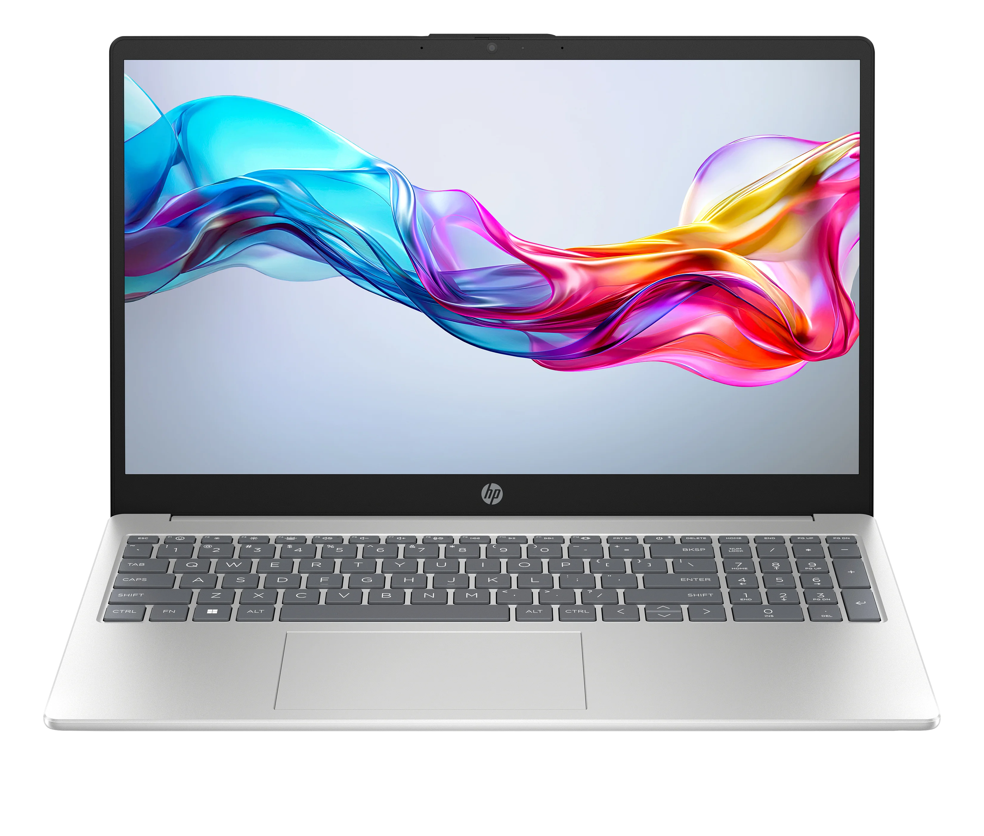 HP 15-fd1058ng Intel Core 5 120U Laptop 39,6 cm (15.6") Full HD 16 GB DDR4-SDRAM 512 GB SSD Wi-Fi 6 (802.11ax) Windows 11 Home Silber