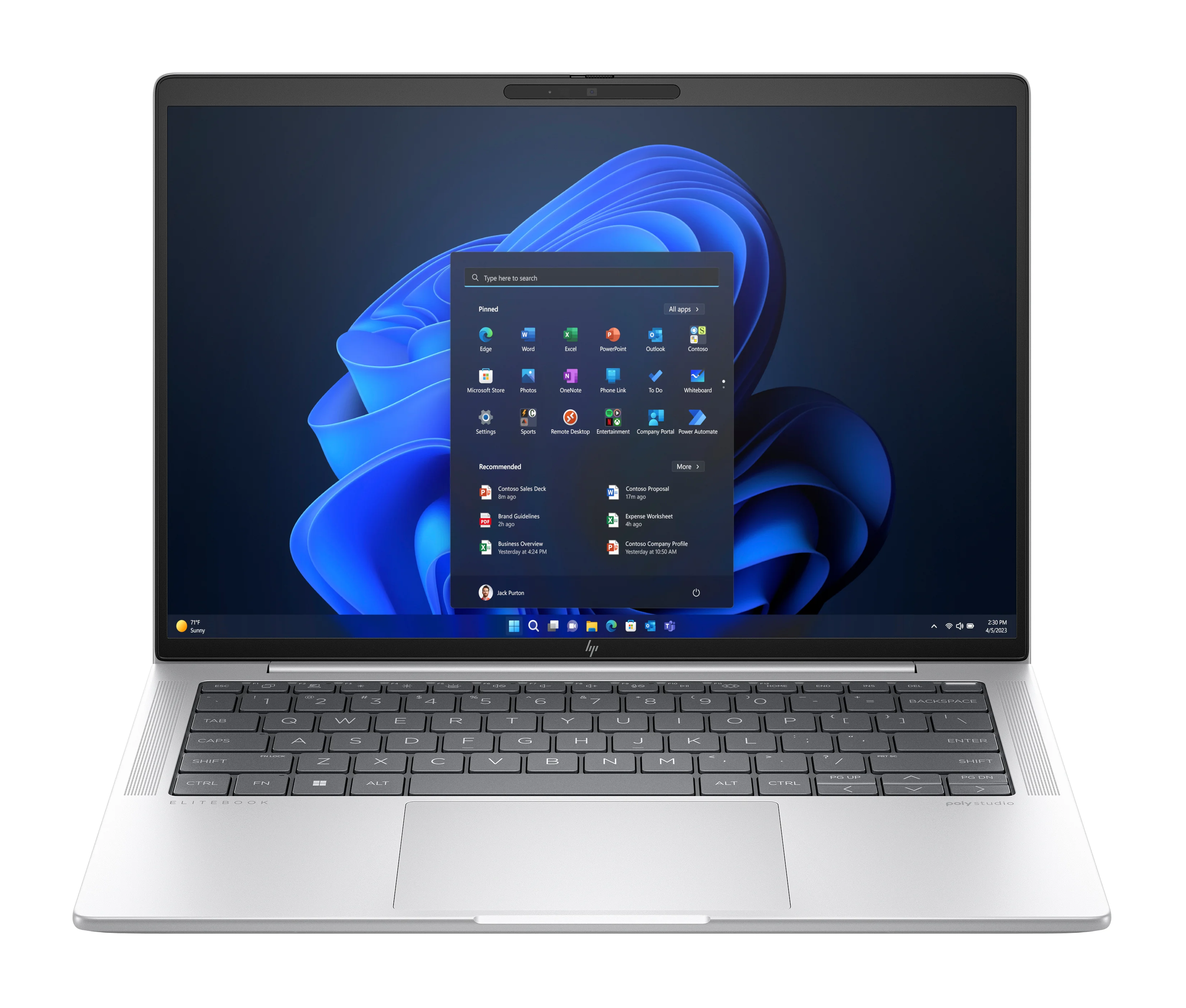 HP EliteBook 1040 G11 Intel Core Ultra 7 155H Laptop 35,6 cm (14") WUXGA 16 GB LPDDR5x-SDRAM 512 GB SSD Wi-Fi 7 (802.11be) Windows 11 Pro AI PC Silber