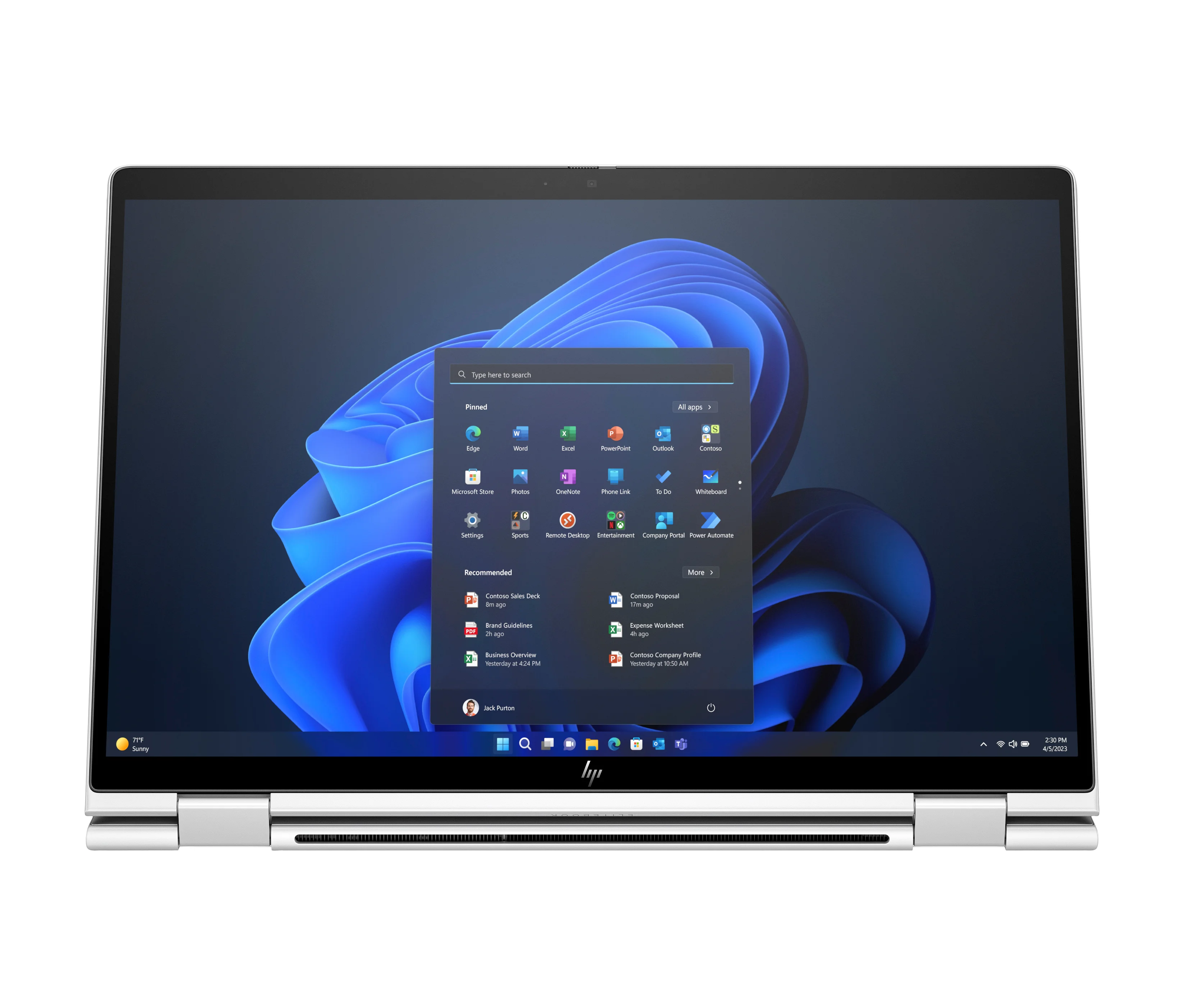 HP Elite x360 1040 G11 Intel Core Ultra 7 155H Hybrid (2-in-1) 35,6 cm (14") Touchscreen WUXGA 32 GB LPDDR5x-SDRAM 1 TB SSD Wi-Fi 6E (802.11ax) Windows 11 Pro AI PC Silber