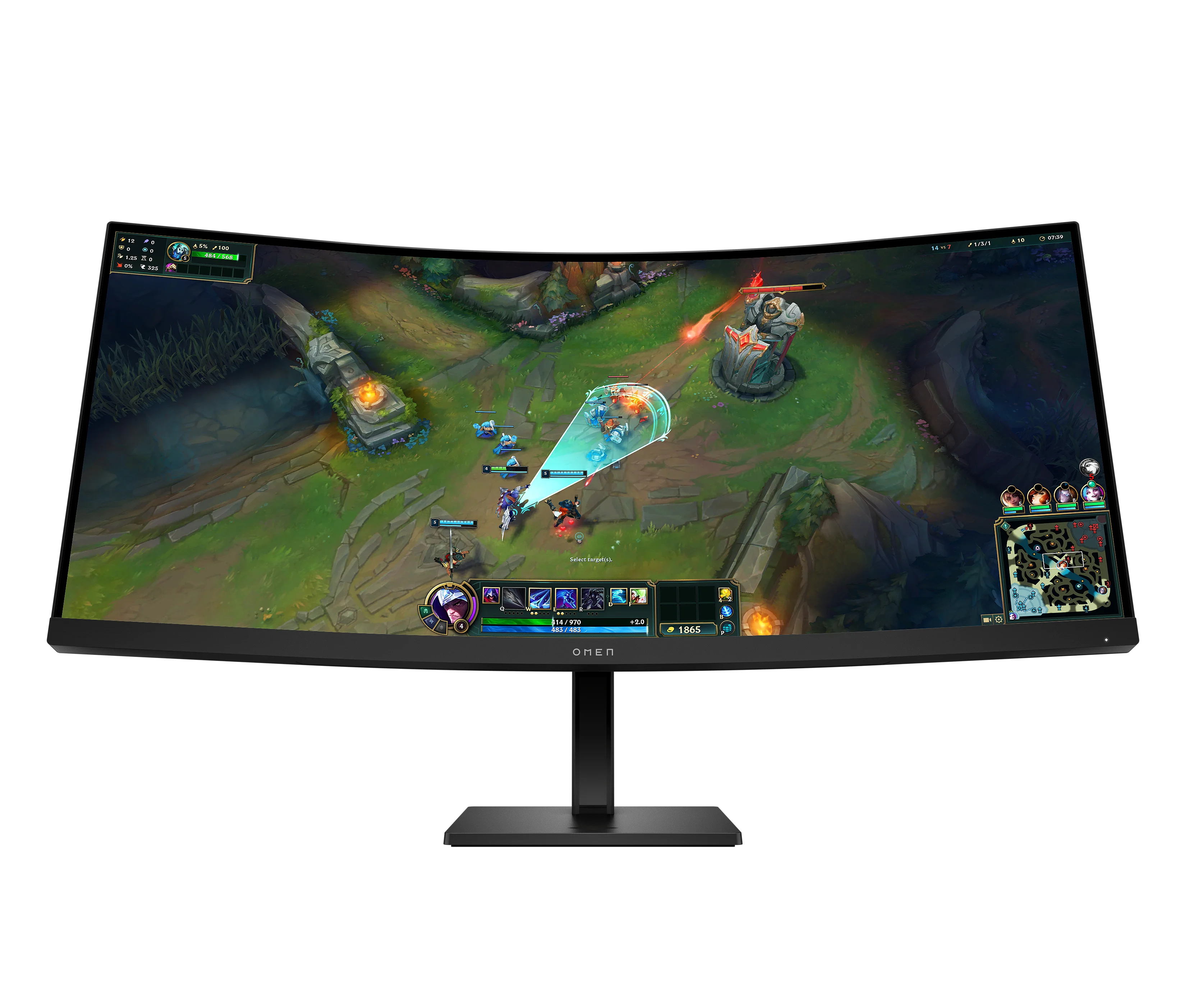HP OMEN LCD 34c G2 curved VA 34 86,4 cm WQHD 3440x1440 1ms 185 Hz 400 nits2xHDMIDPVESA Computerbildschirm 86,4 cm (34") 3440 x 1440 Pixel Wide Quad HD Schwarz