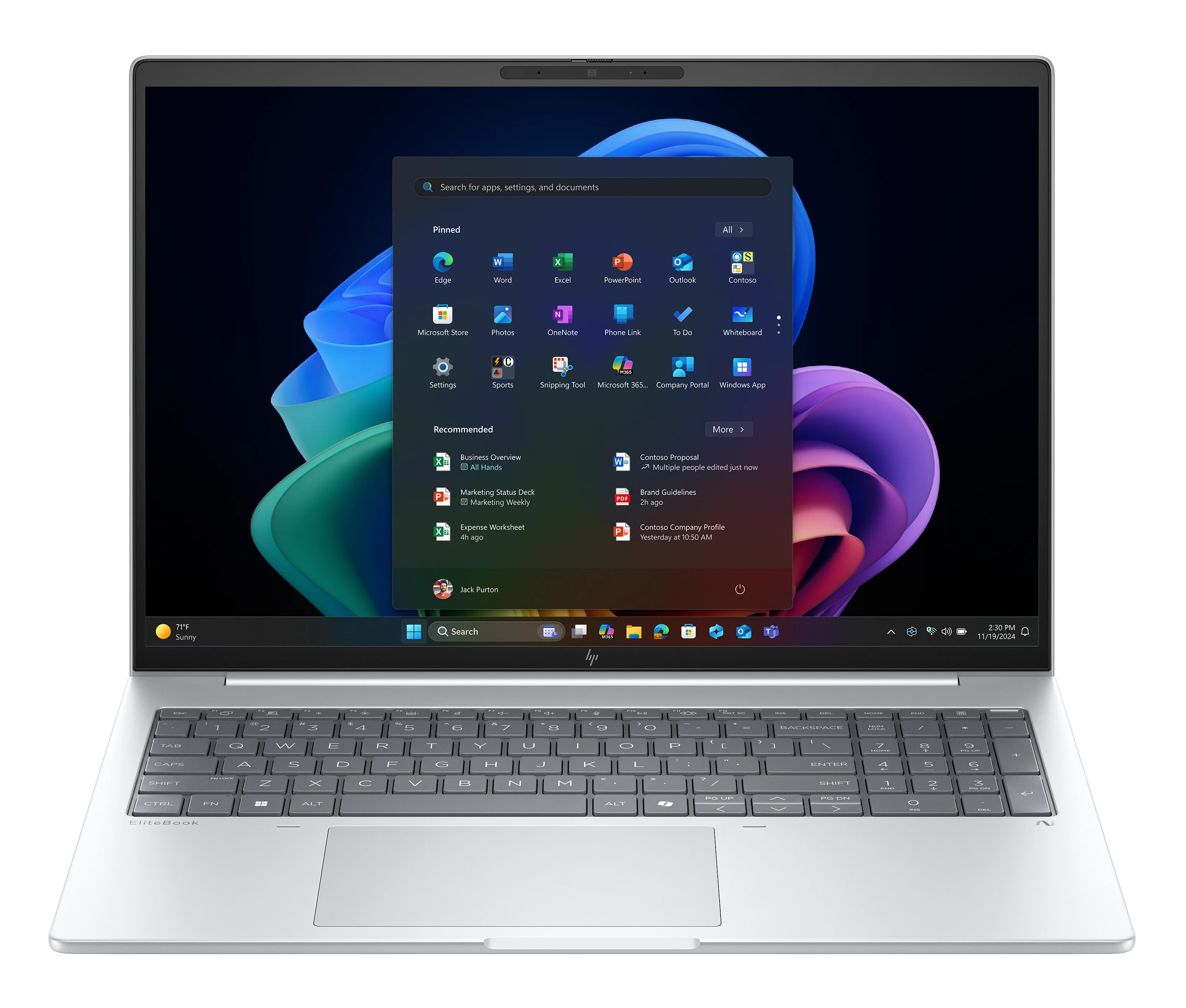 HP EliteBook 8 G1a Next Gen AI PC Copilot+ PC AMD Ryzen AI 7 350 Laptop 40,6 cm (16") WUXGA 64 GB DDR5-SDRAM 1 TB SSD Wi-Fi 7 (802.11be) Windows 11 Pro Silber