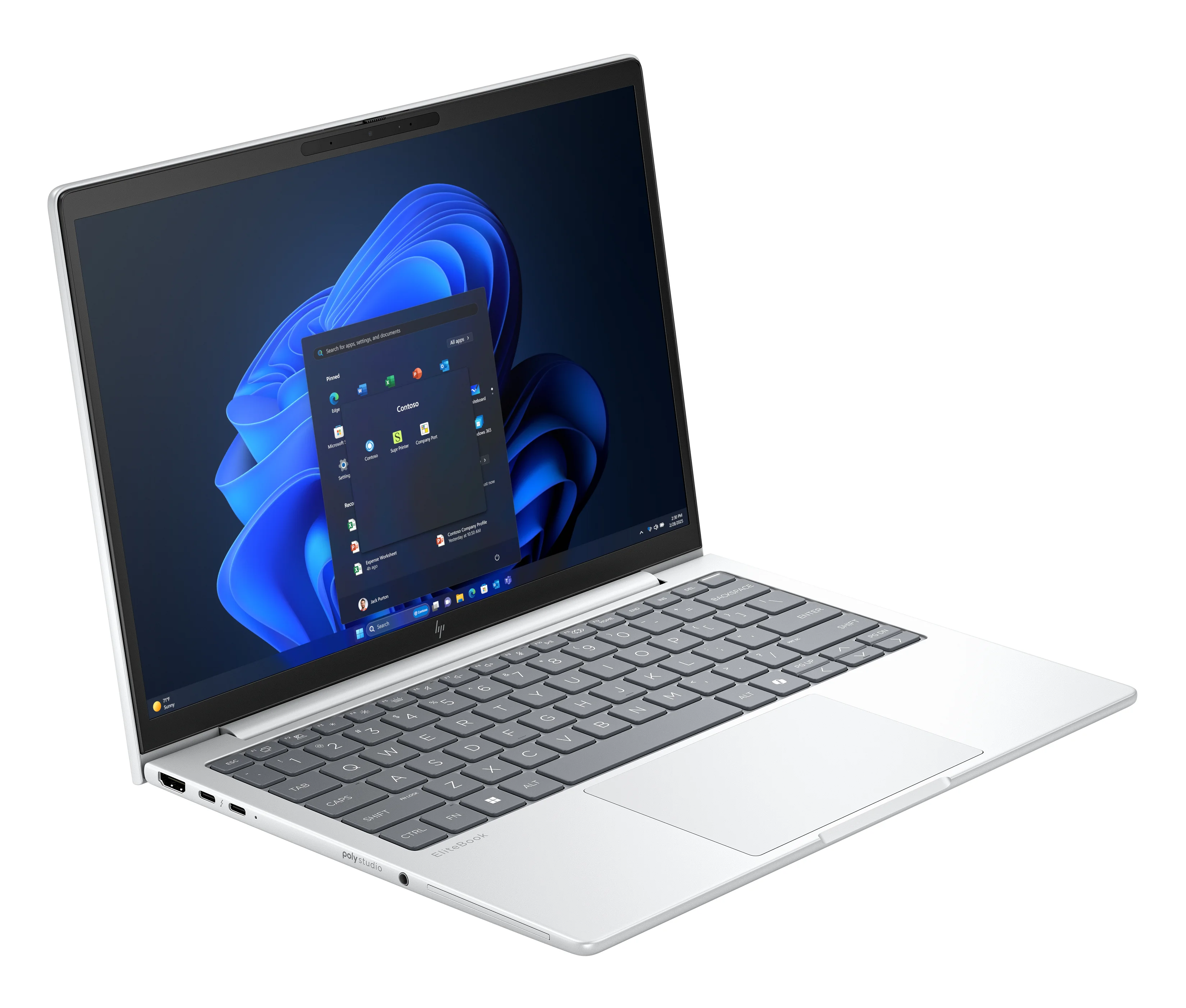 HP EliteBook 8 G1a AMD Ryzen™ 5 230 Laptop 33,8 cm (13.3") WUXGA 16 GB LPDDR5x-SDRAM 512 GB SSD Wi-Fi 7 (802.11be) Windows 11 Pro AI PC Silber