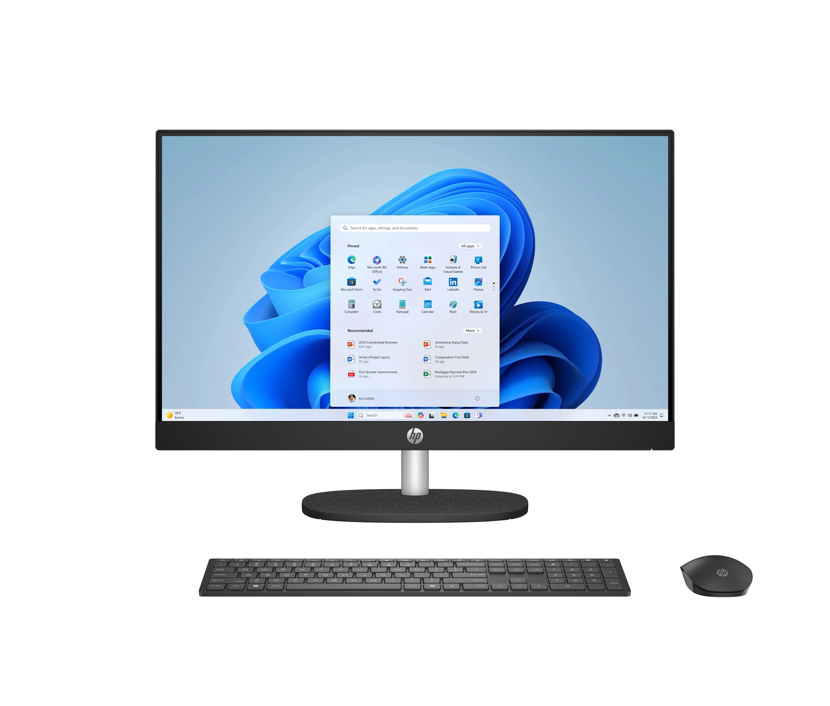HP 24-ct2450ng Next Gen AI PC Copilot+ PC AMD Ryzen AI 5 340 60,5 cm (23.8") 1920 x 1080 Pixel All-in-One-PC 16 GB DDR5-SDRAM 1 TB SSD Windows 11 Home Wi-Fi 6 (802.11ax) Weiß